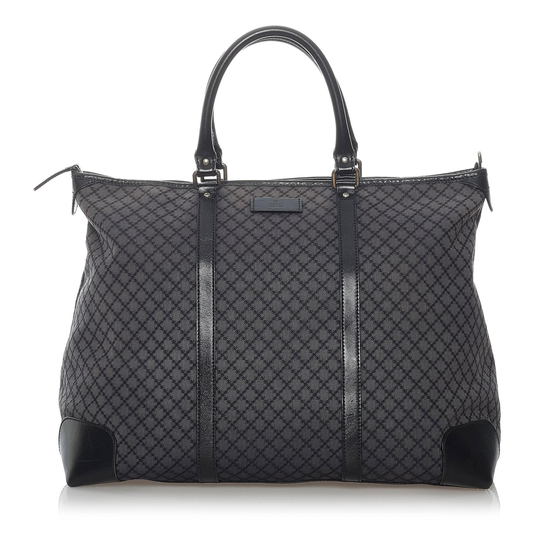 Gucci Diamante SHG Canvas Grey Tote Bag