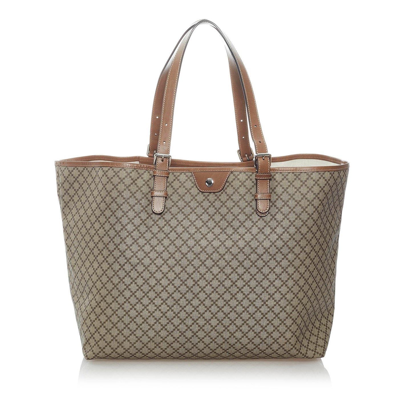 Gucci Diamante SHG Canvas Brown Tote Bag Bag Shg