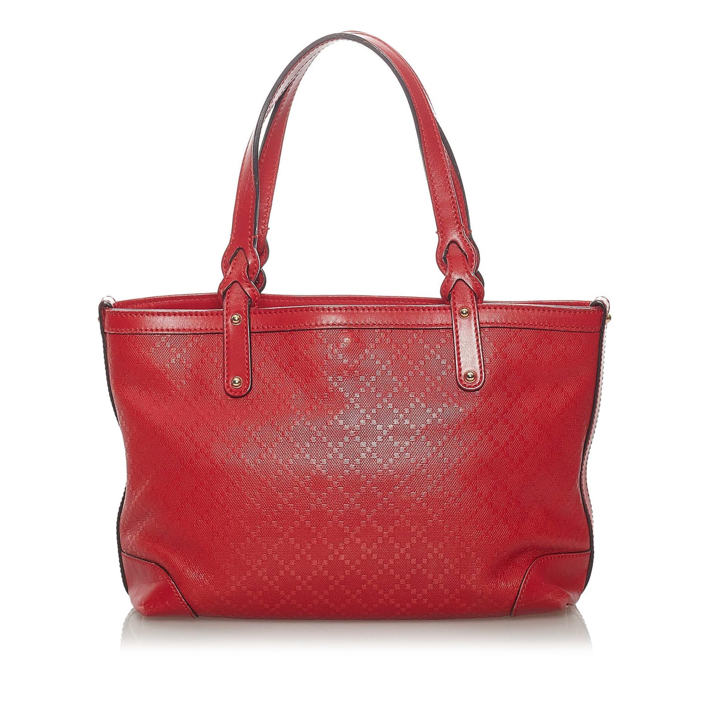 Gucci Diamante Craft SHG Leather Calf Red Tote Bag
