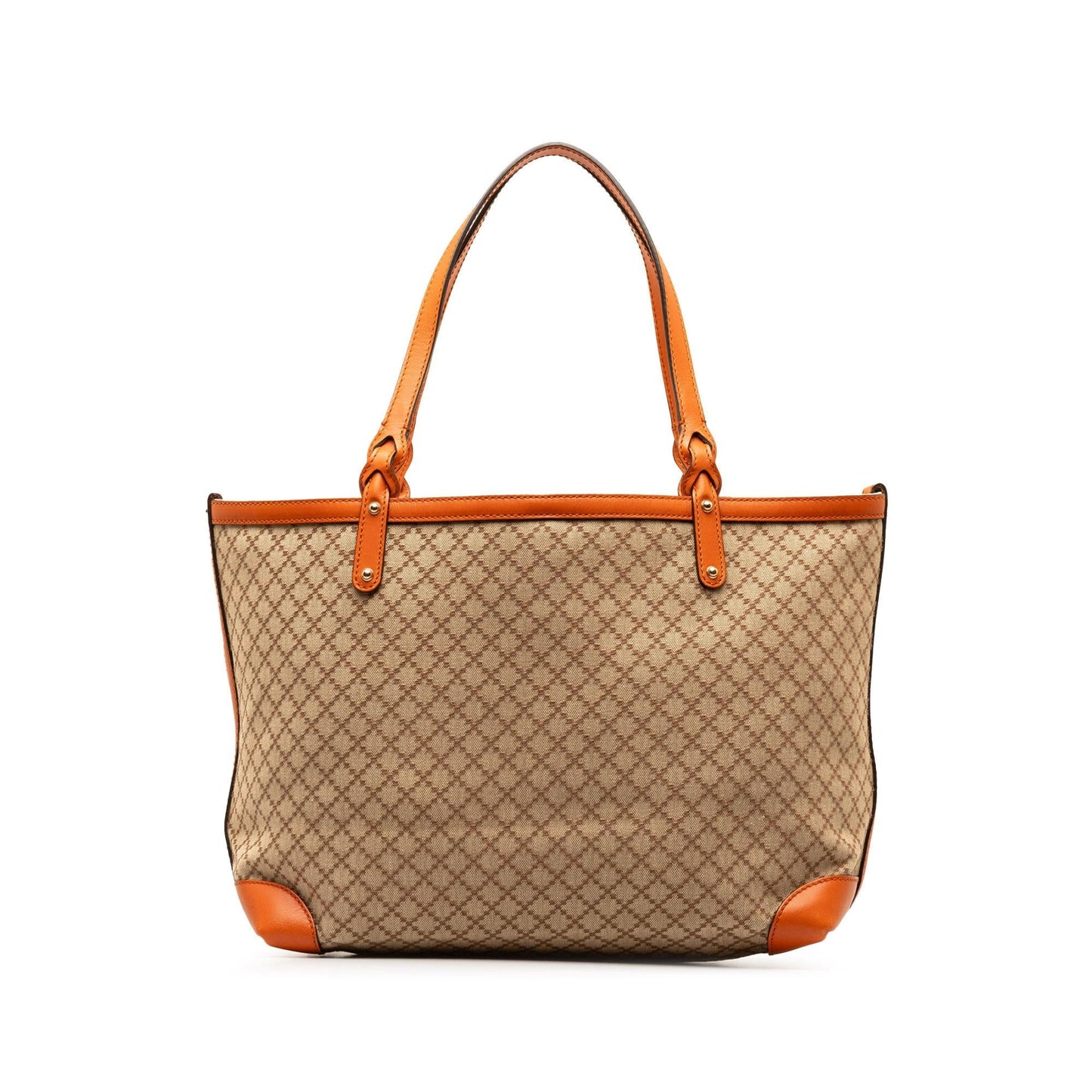 Gucci Diamante Craft SHG-1fx7EB Canvas Calf Brown Orange Tote Bag