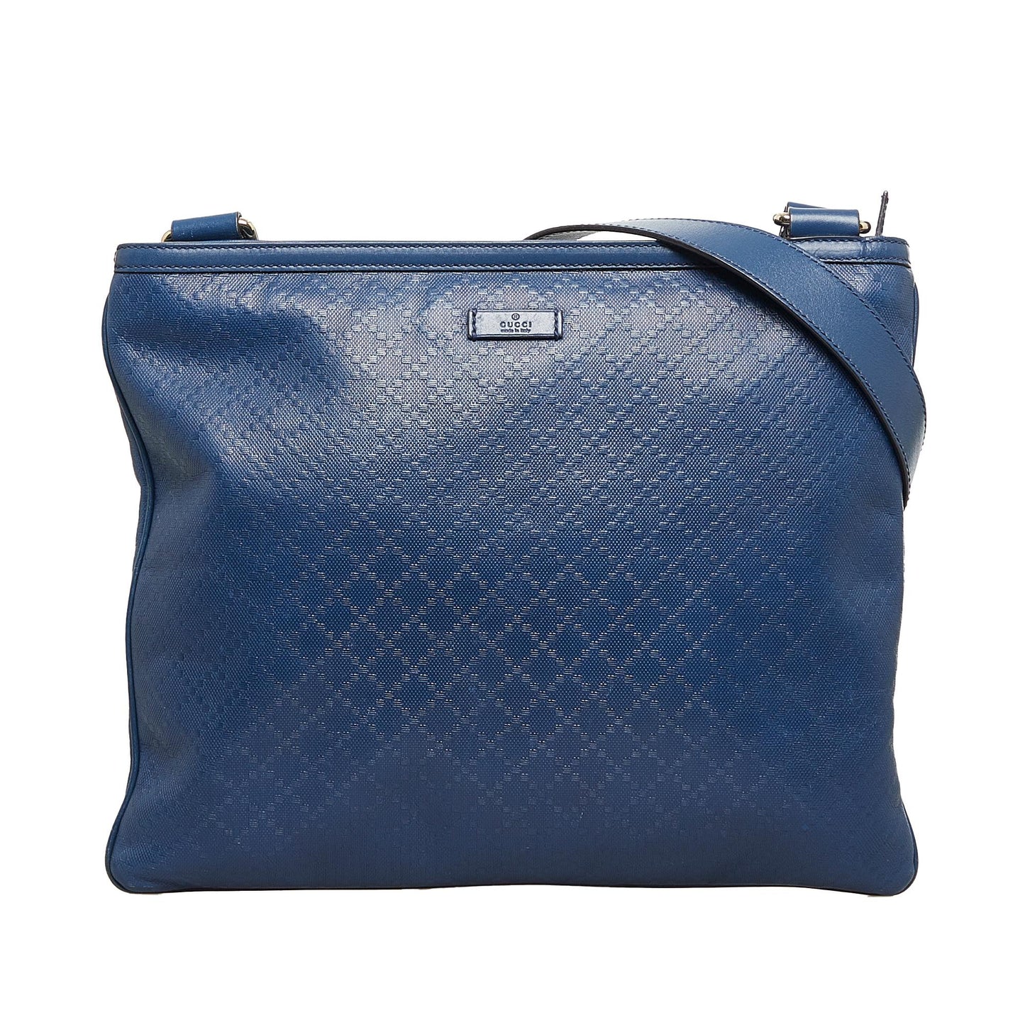 Gucci Diamante SHG-MIcr2Z Calf Blue Crossbody Bag