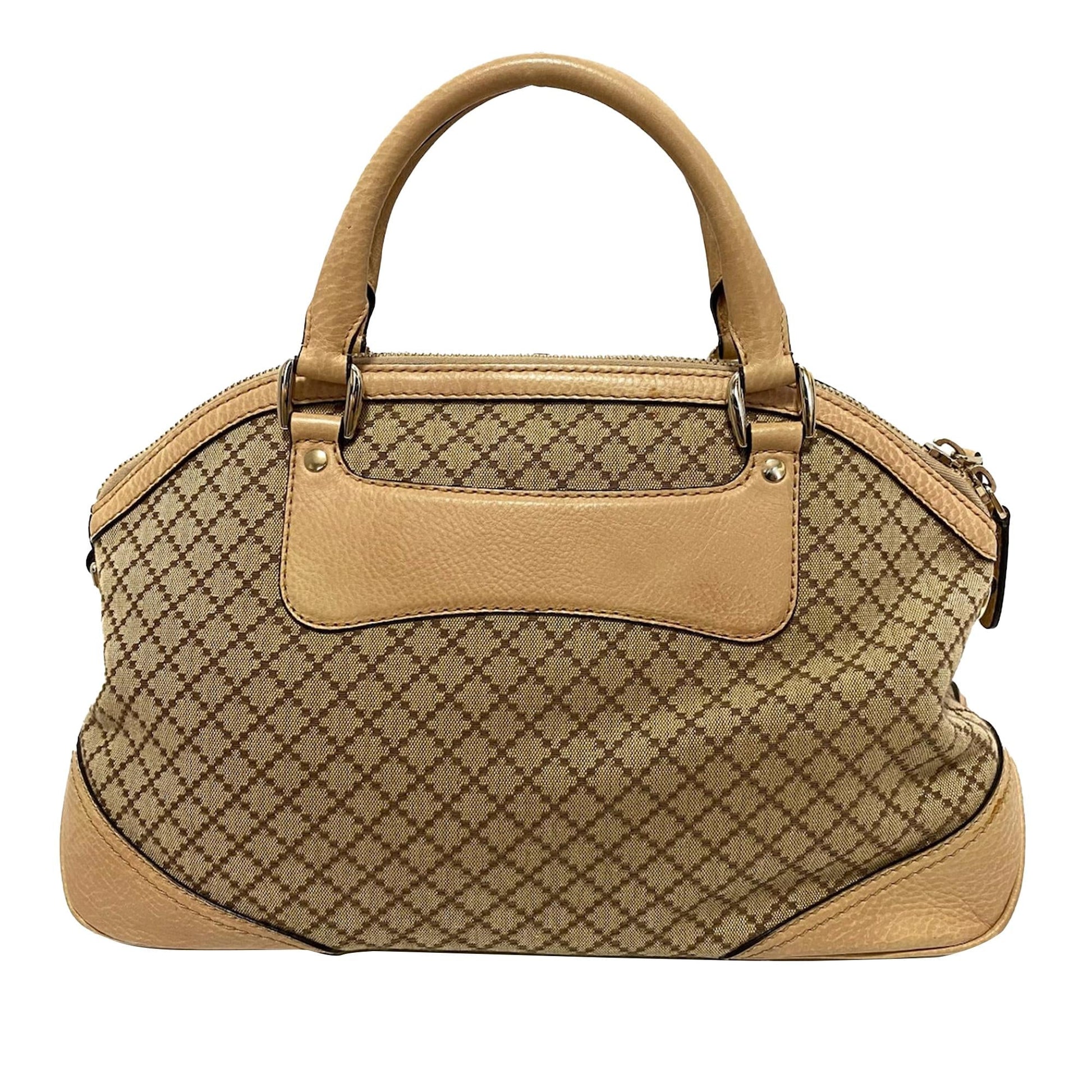 Gucci Diamante Horsebit Catherine SHG-FImtrr Canvas Brown Satchel Bag