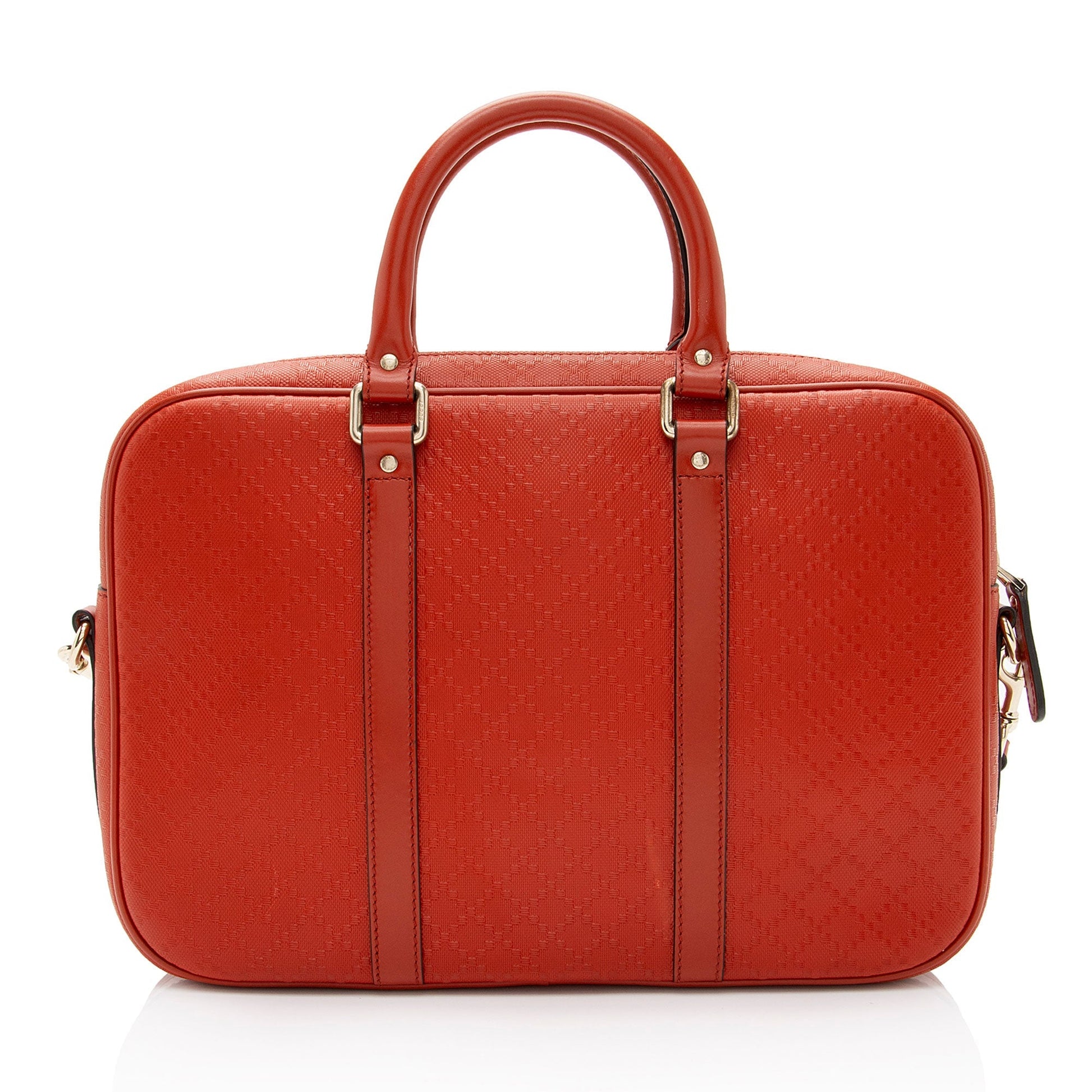 Gucci Diamante Briefcase SHF-taS7PA Leather Orange Travel Bag