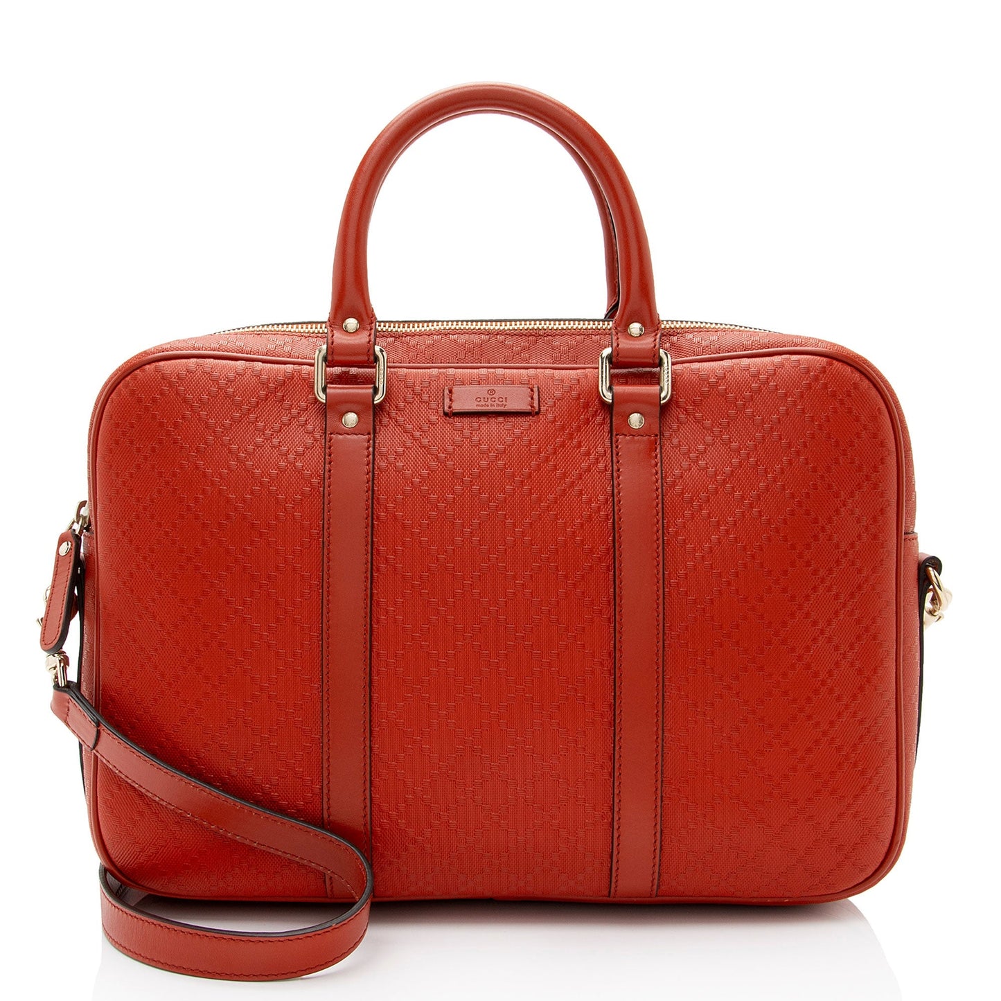 Gucci Diamante Briefcase SHF-taS7PA Leather Orange Travel Bag