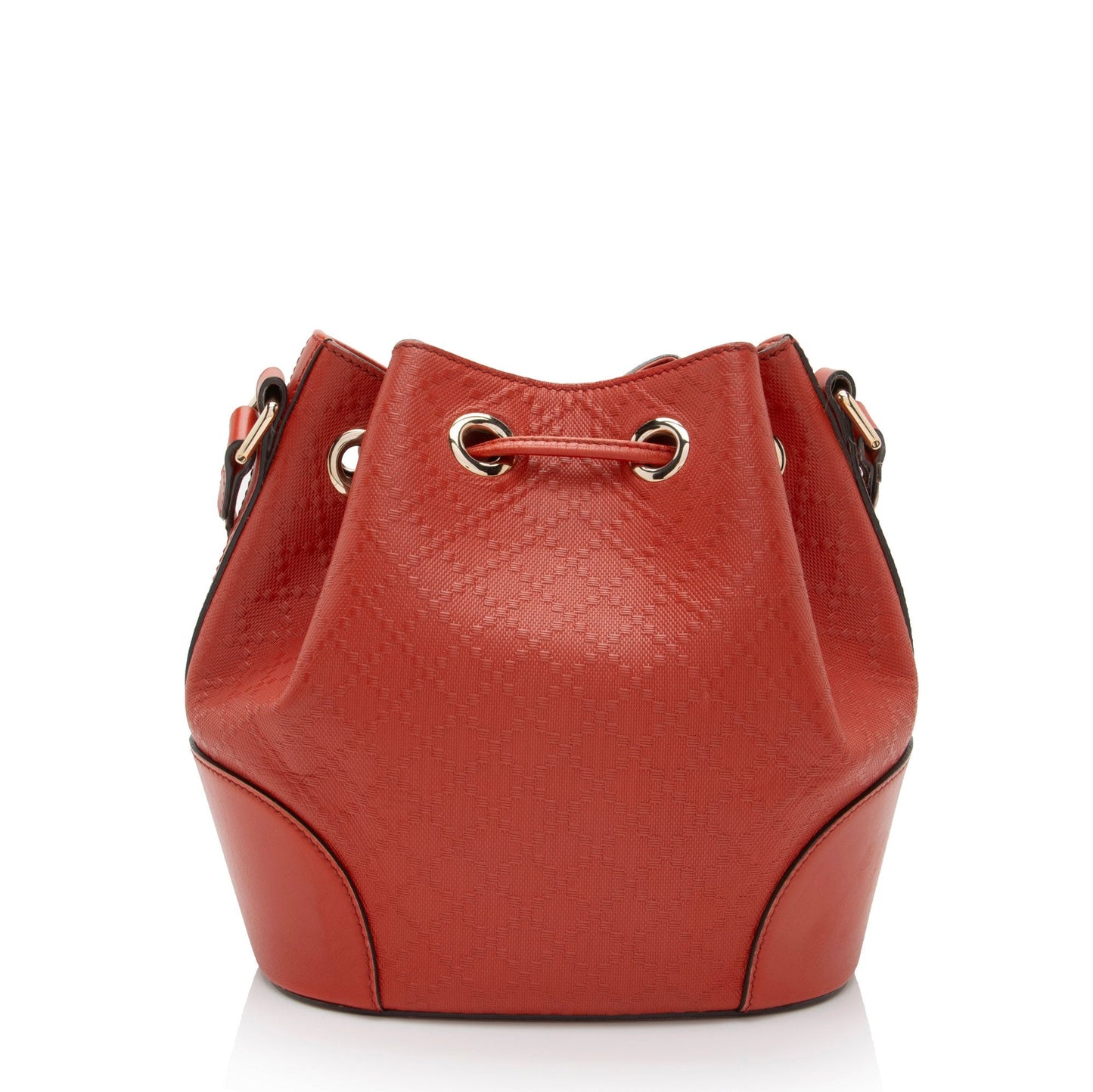 Gucci Diamante Bright SHF-wHyMri Leather Red Bucket Crossbody Bag