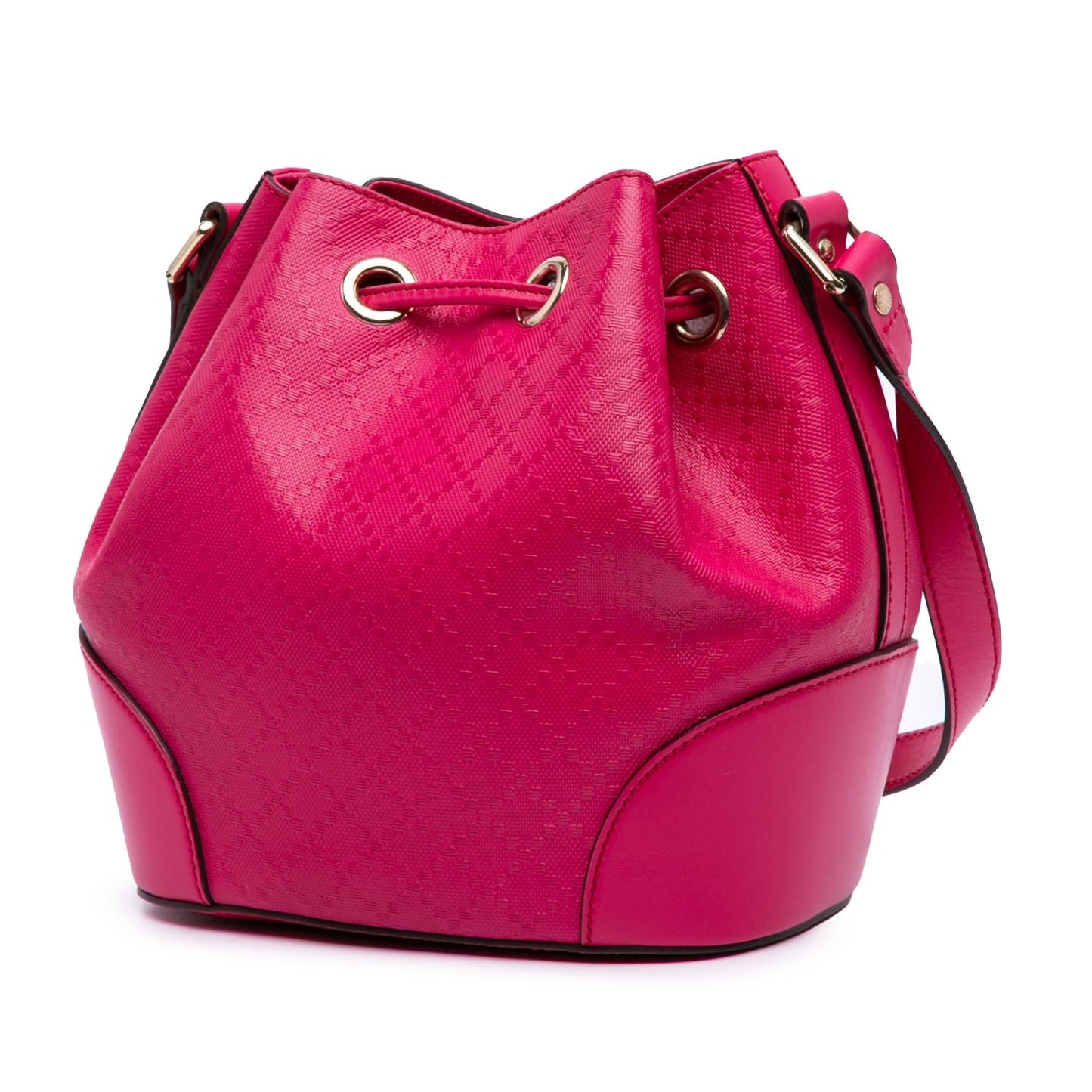 Gucci Diamante Bright Leather Bucket Shoulder Bag