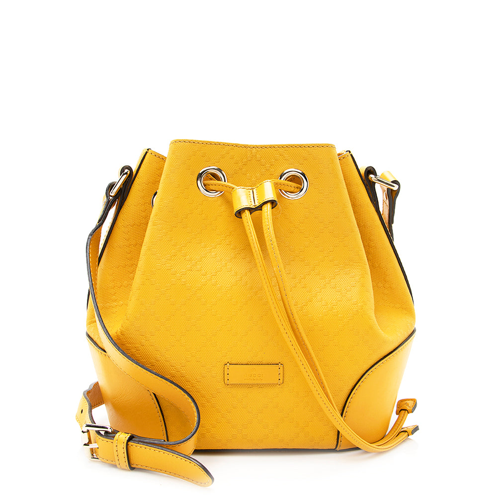 Gucci Bright Diamante SHF Leather Bucket Shoulder Bag