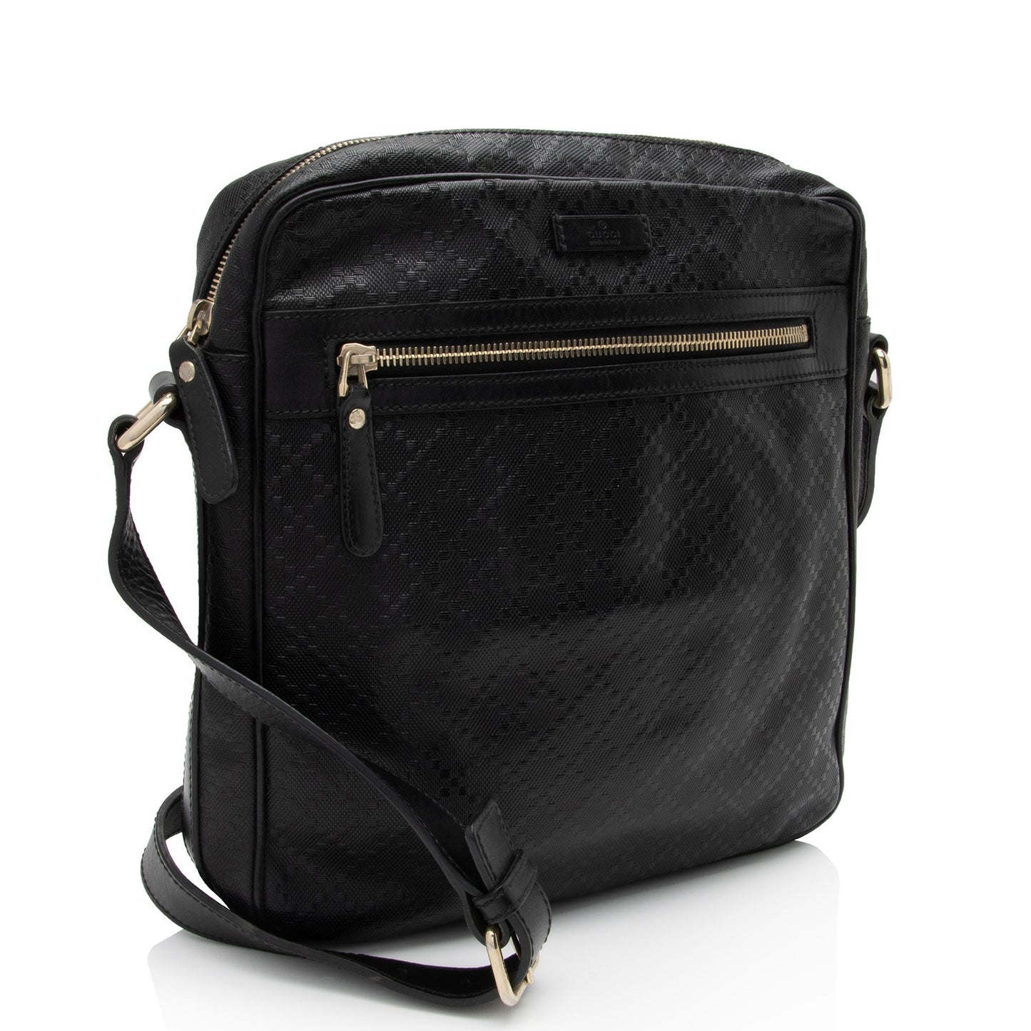 Gucci Diamante Messenger SHF-2za6Yp Leather Black Medium Shoulder Bag