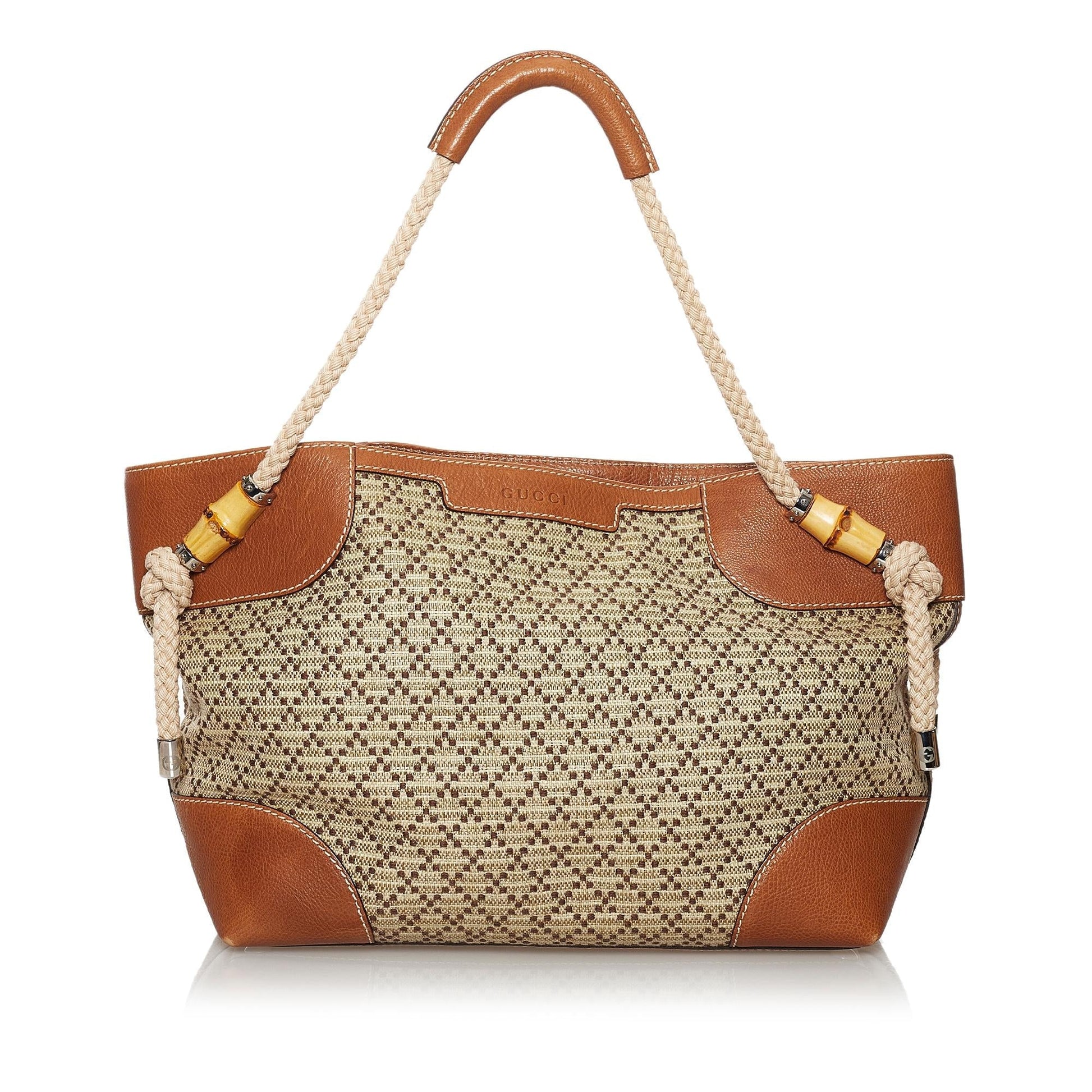 Gucci Diamante Maui SHG Canvas Brown Tote Bag