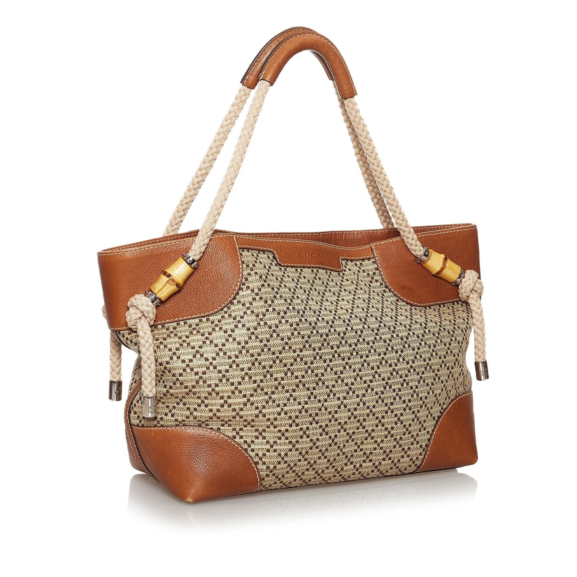 Gucci Diamante Maui SHG Canvas Brown Tote Bag