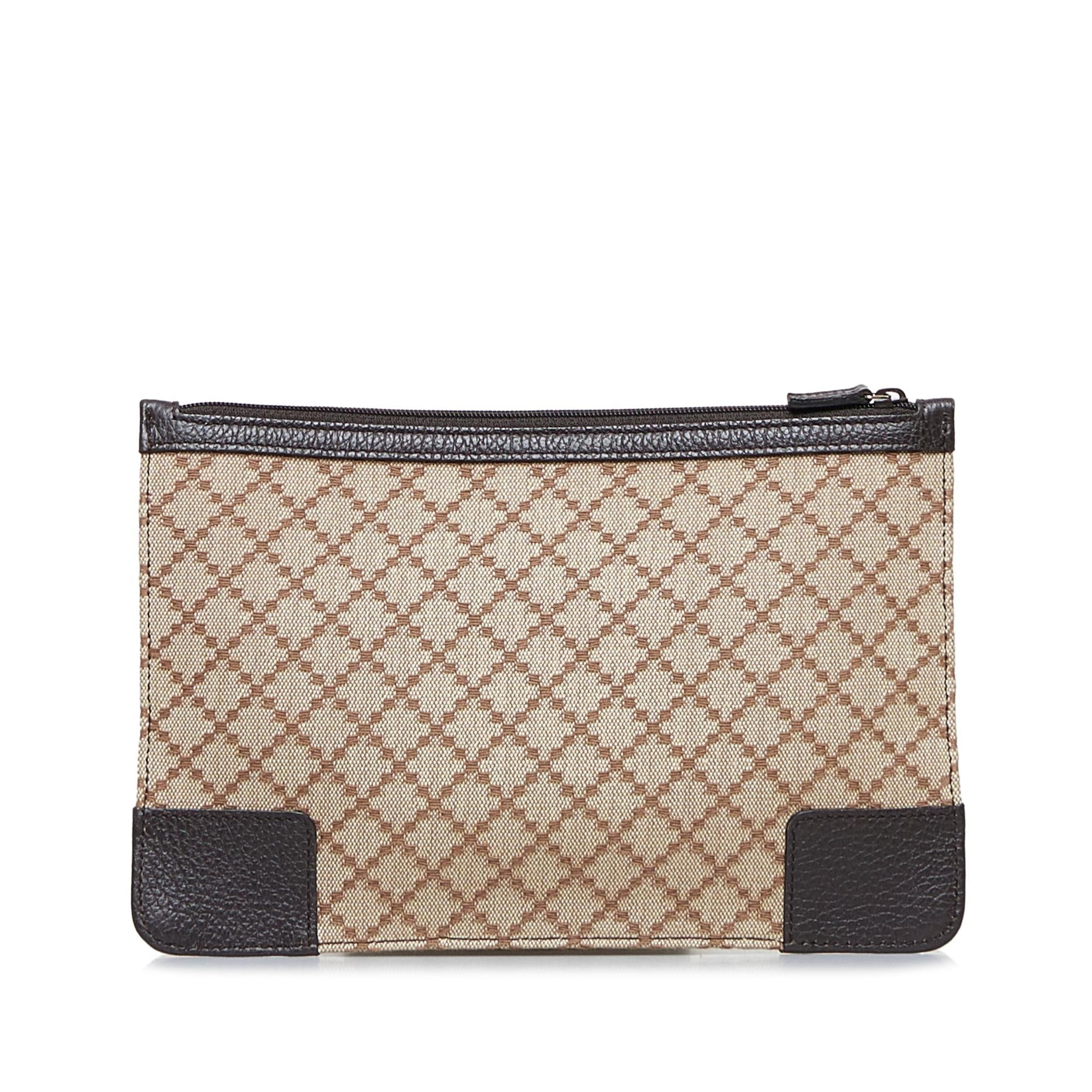 Gucci Diamante Pouch SHG-ygDwL7 Canvas Brown Handbag