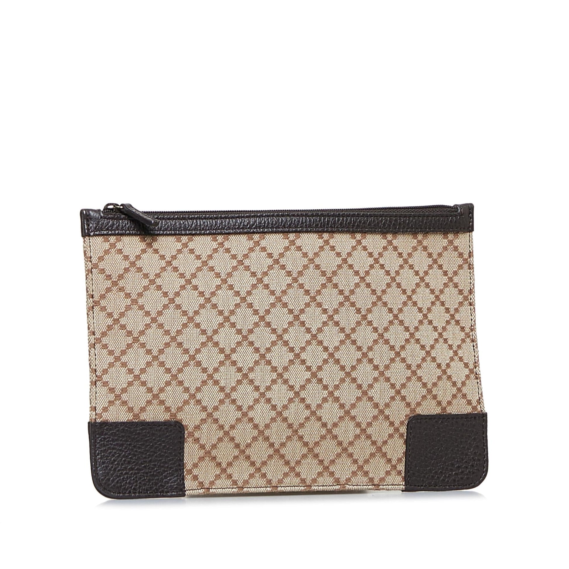 Gucci Diamante Pouch SHG-ygDwL7 Canvas Brown Handbag