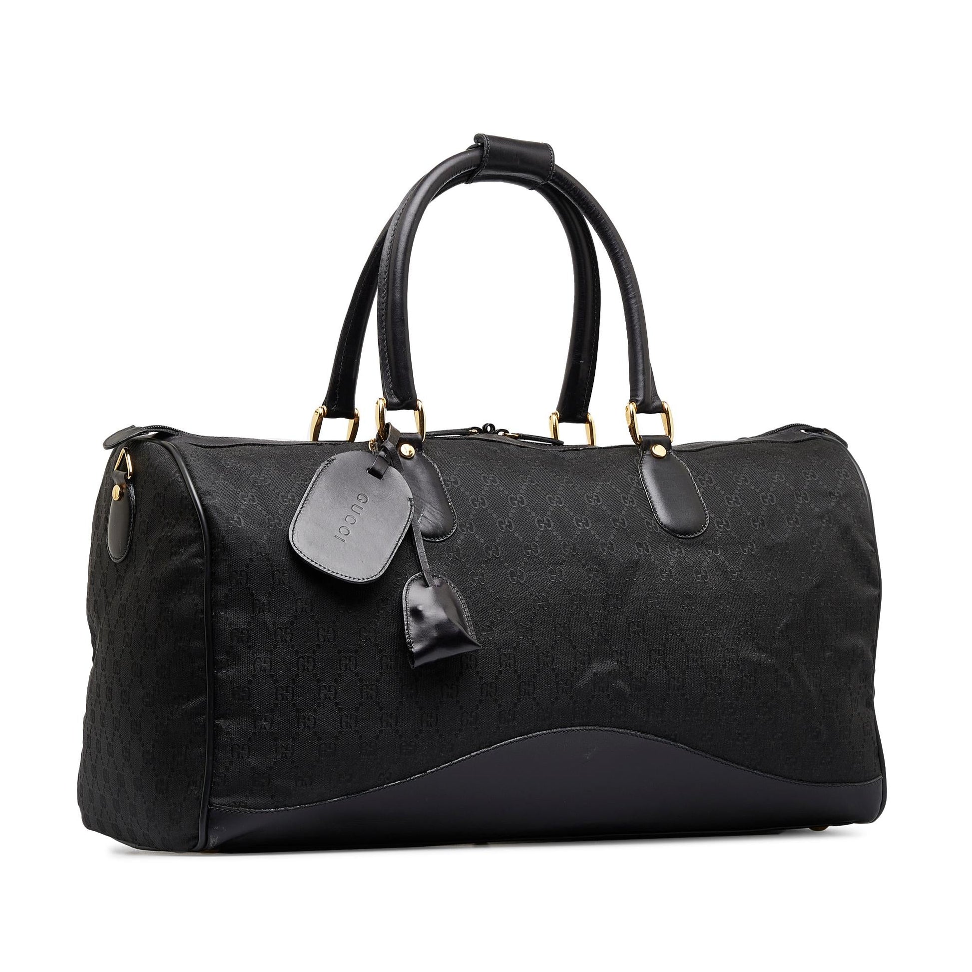 Gucci Diamante SHG-y7ADfm Canvas Black Satchel Bag