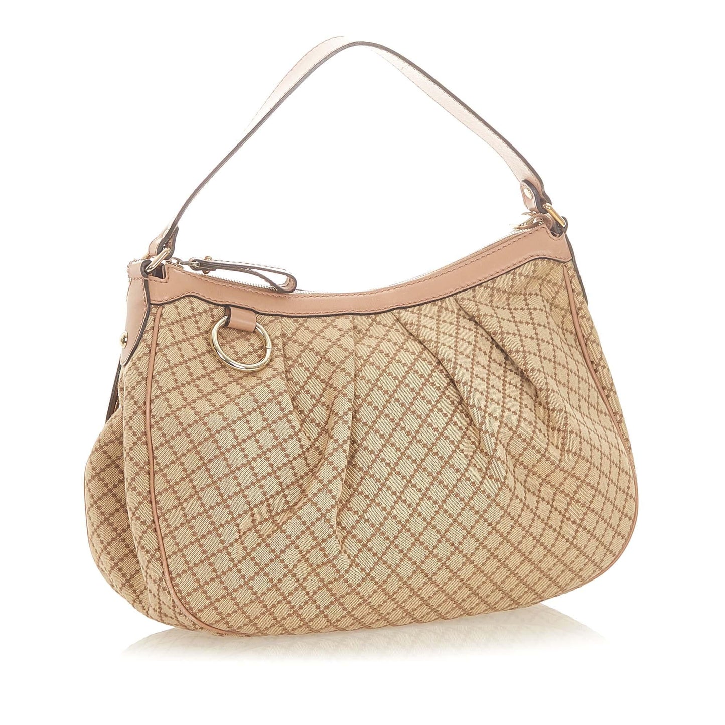 Gucci Diamante Sukey SHG Canvas Brown Shoulder Bag