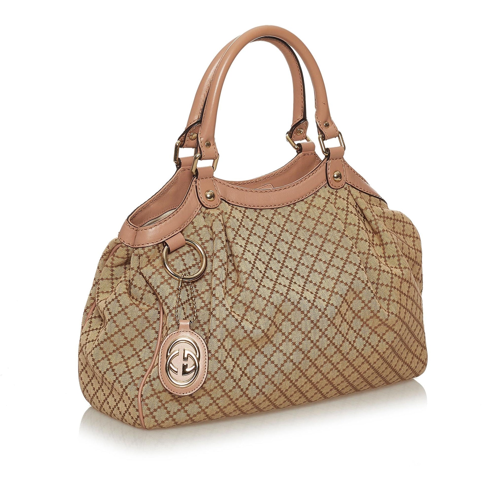 Gucci Diamante Sukey SHG Canvas Brown Tote Bag 3