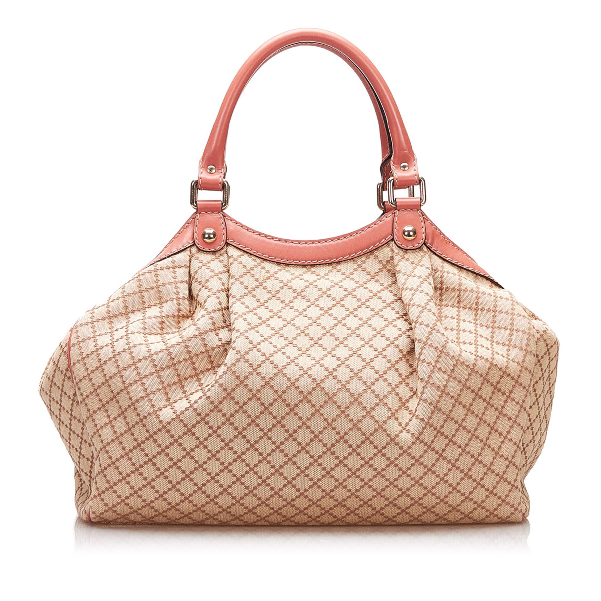 Gucci Diamante Sukey SHG Canvas Brown Tote Bag Bag Shg