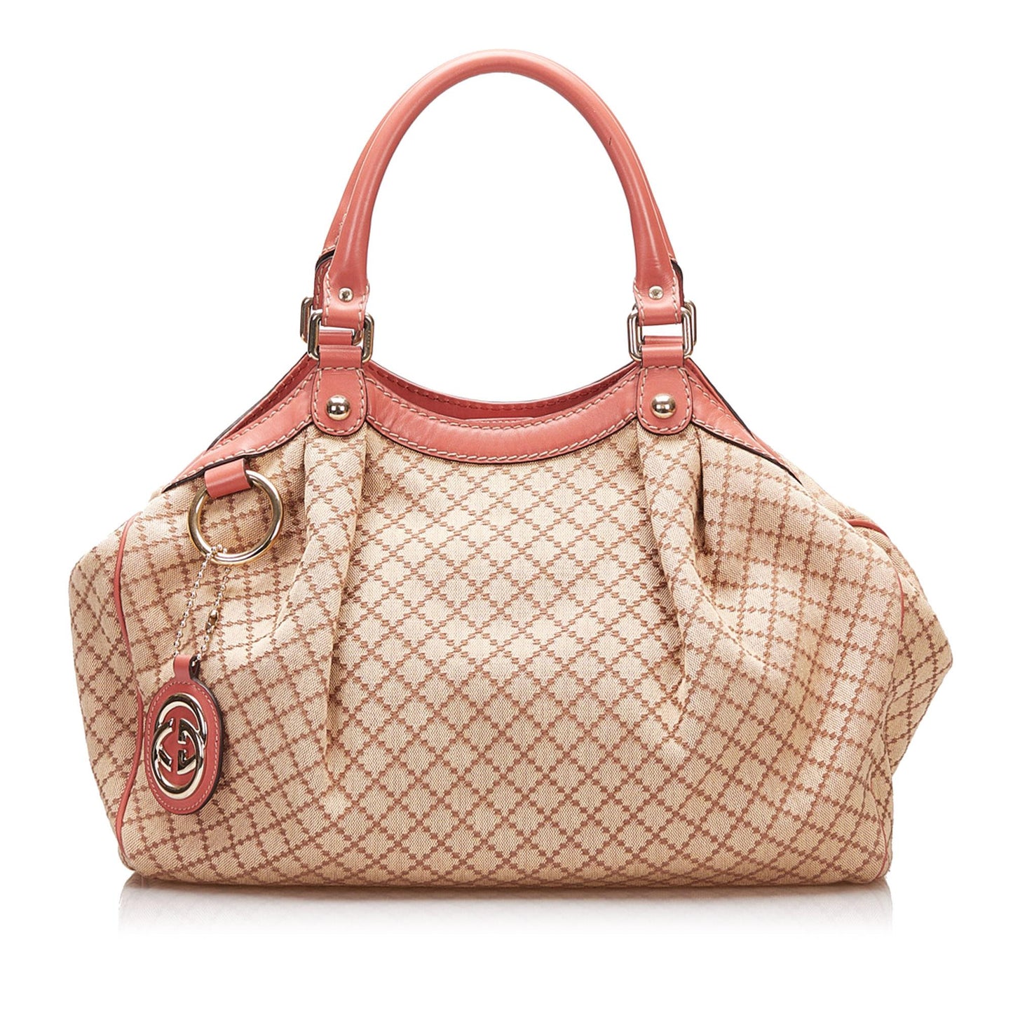 Gucci Diamante Sukey SHG Canvas Brown Tote Bag Bag Shg