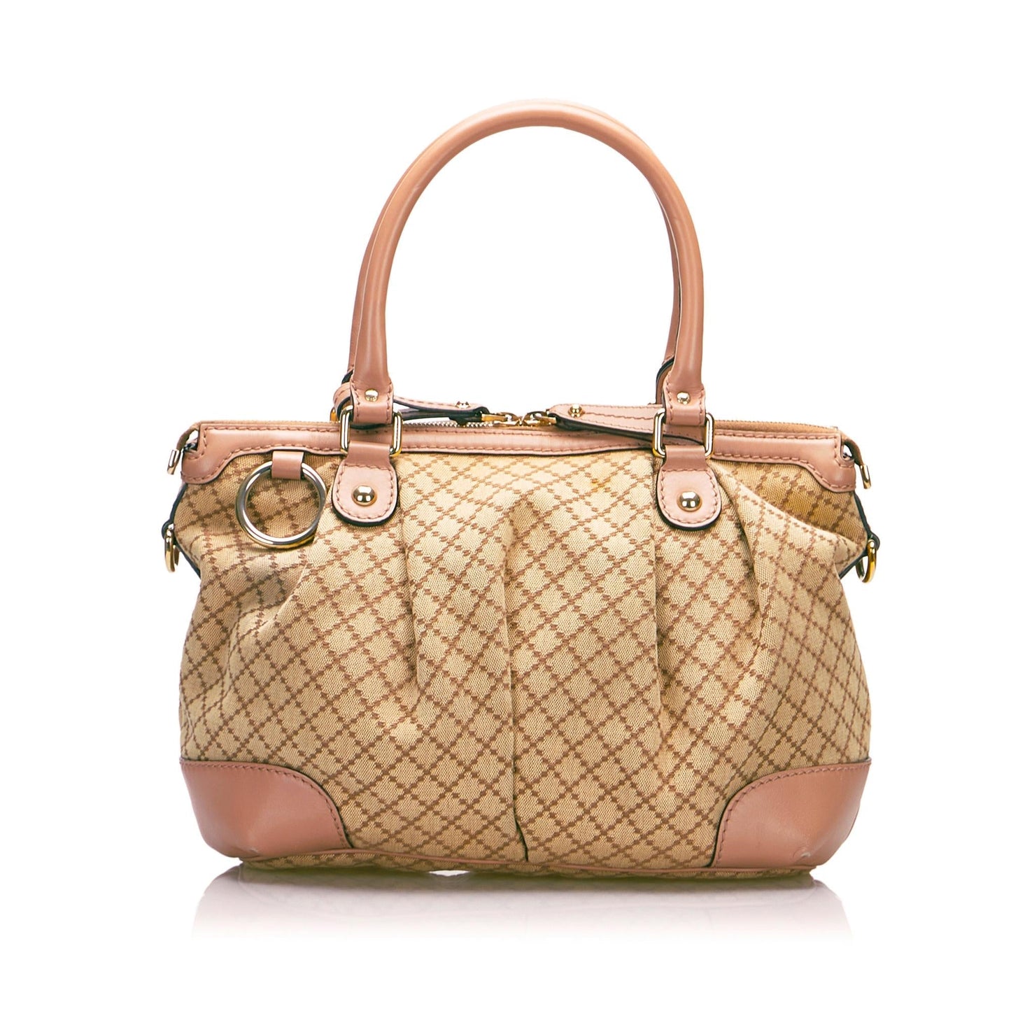 Gucci Diamante Sukey SHG-u1rXKu Canvas Brown Satchel Bag