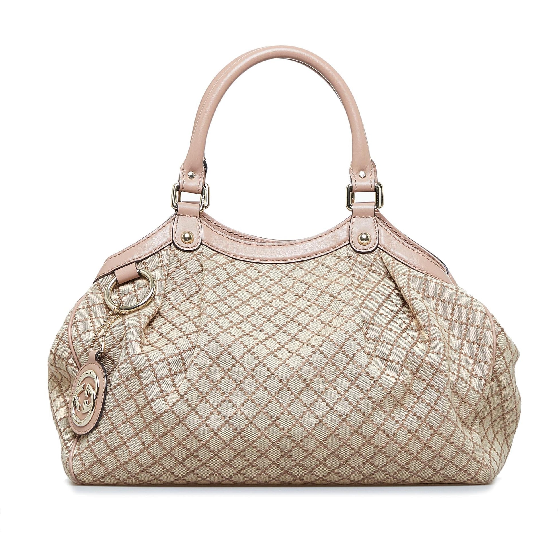 Gucci Diamante Sukey SHG-SNTqhE Canvas Brown Tote Bag