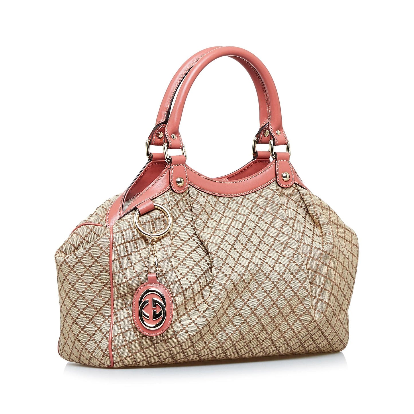 Gucci Diamante Sukey SHG-WfBsMx Canvas Brown Tote Bag