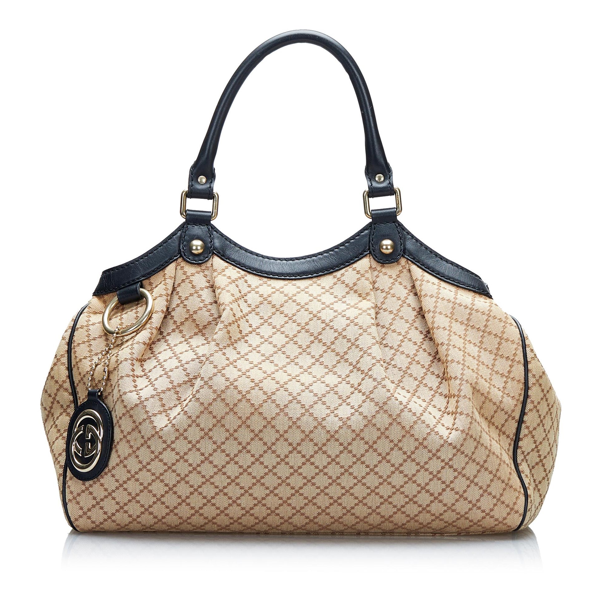 Gucci Diamante Sukey SHG-dyPEeA Canvas Brown Tote Bag