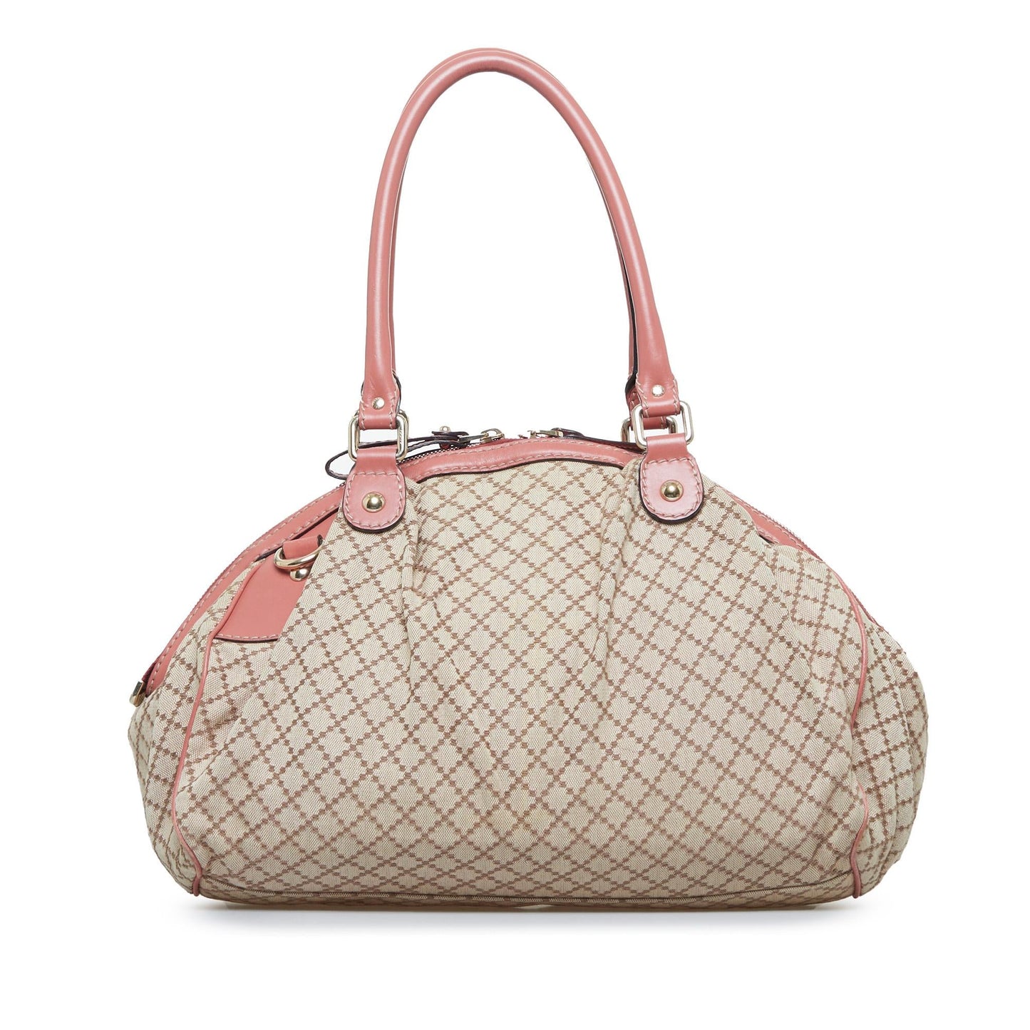 Gucci Diamante Sukey SHG-IaQTTL Canvas Brown Satchel Bag