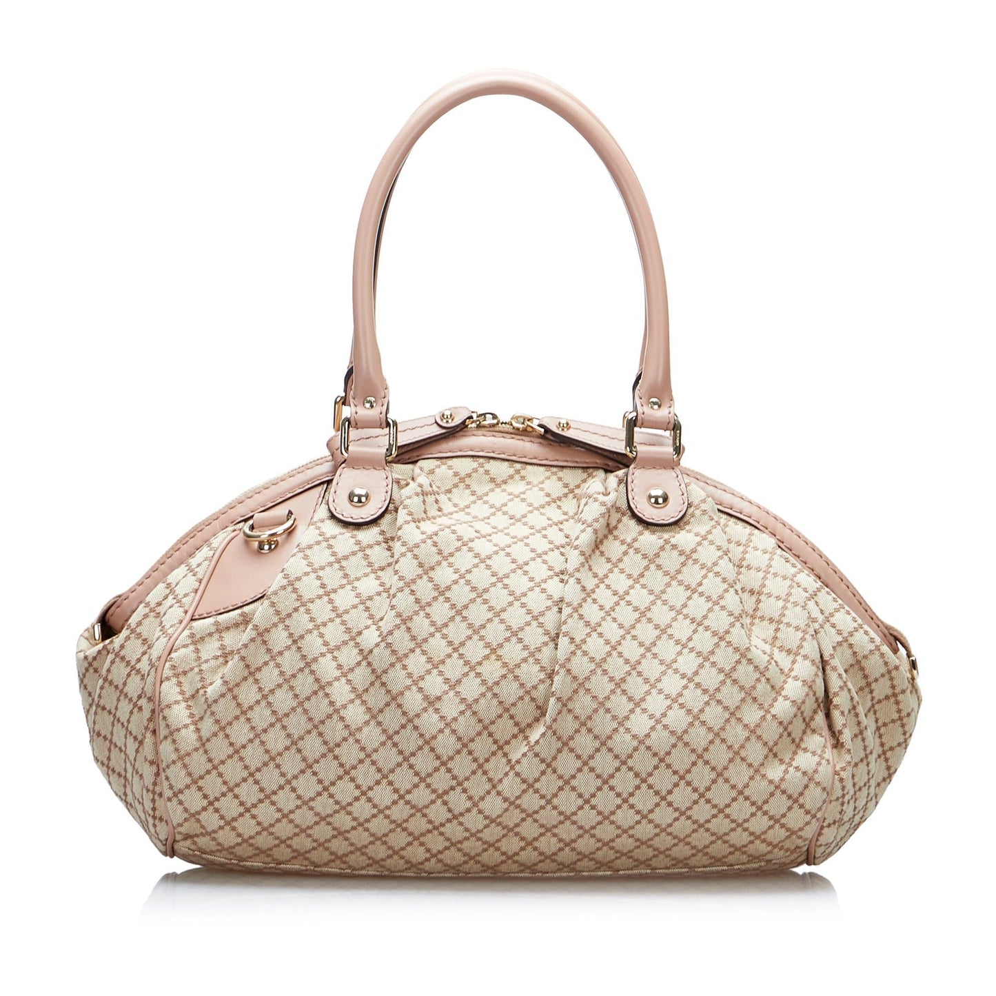Gucci Diamante Sukey SHG-9mZVFa Canvas Brown Satchel Bag