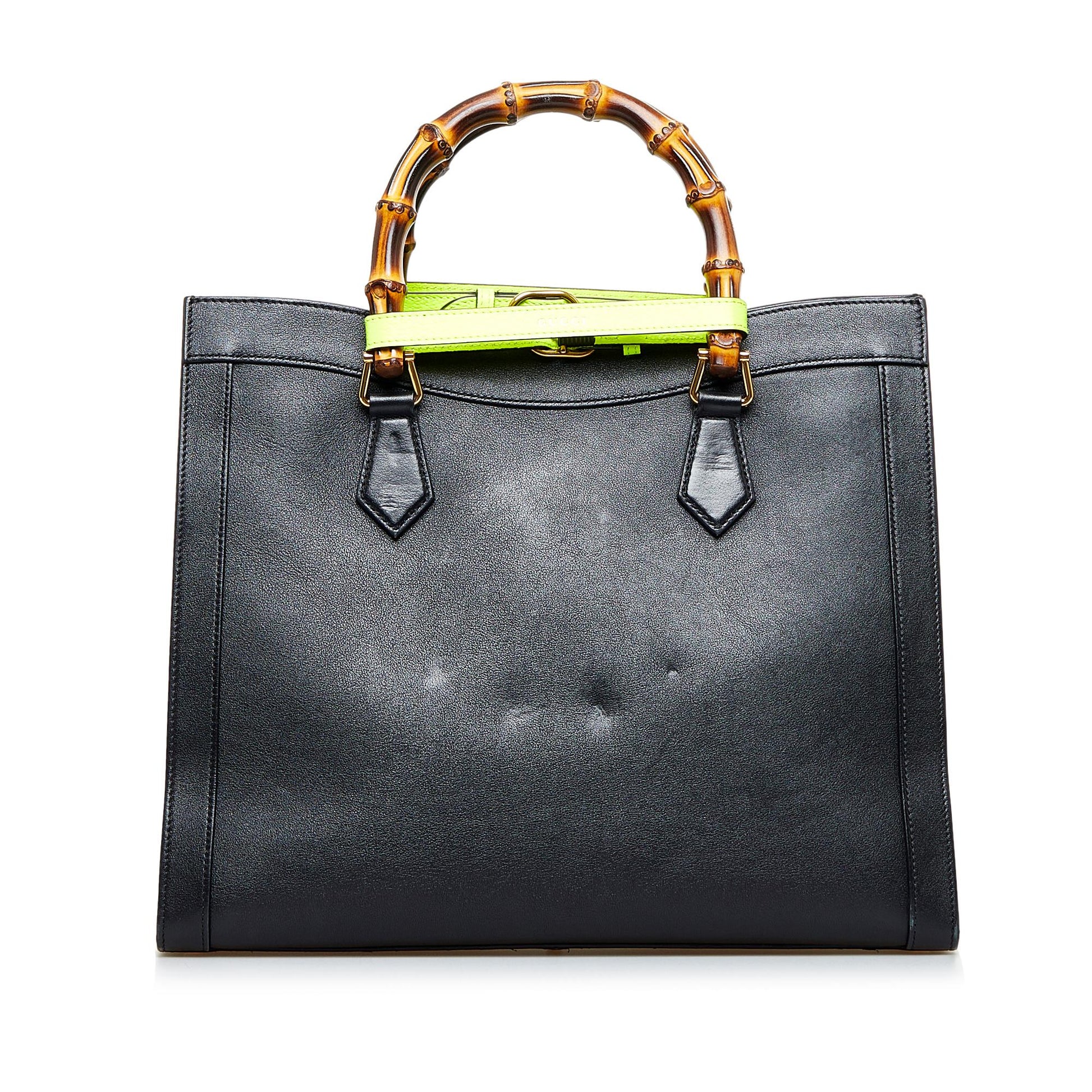 Gucci Diana Bamboo SHG-qycYJp Calf Black Satchel Bag