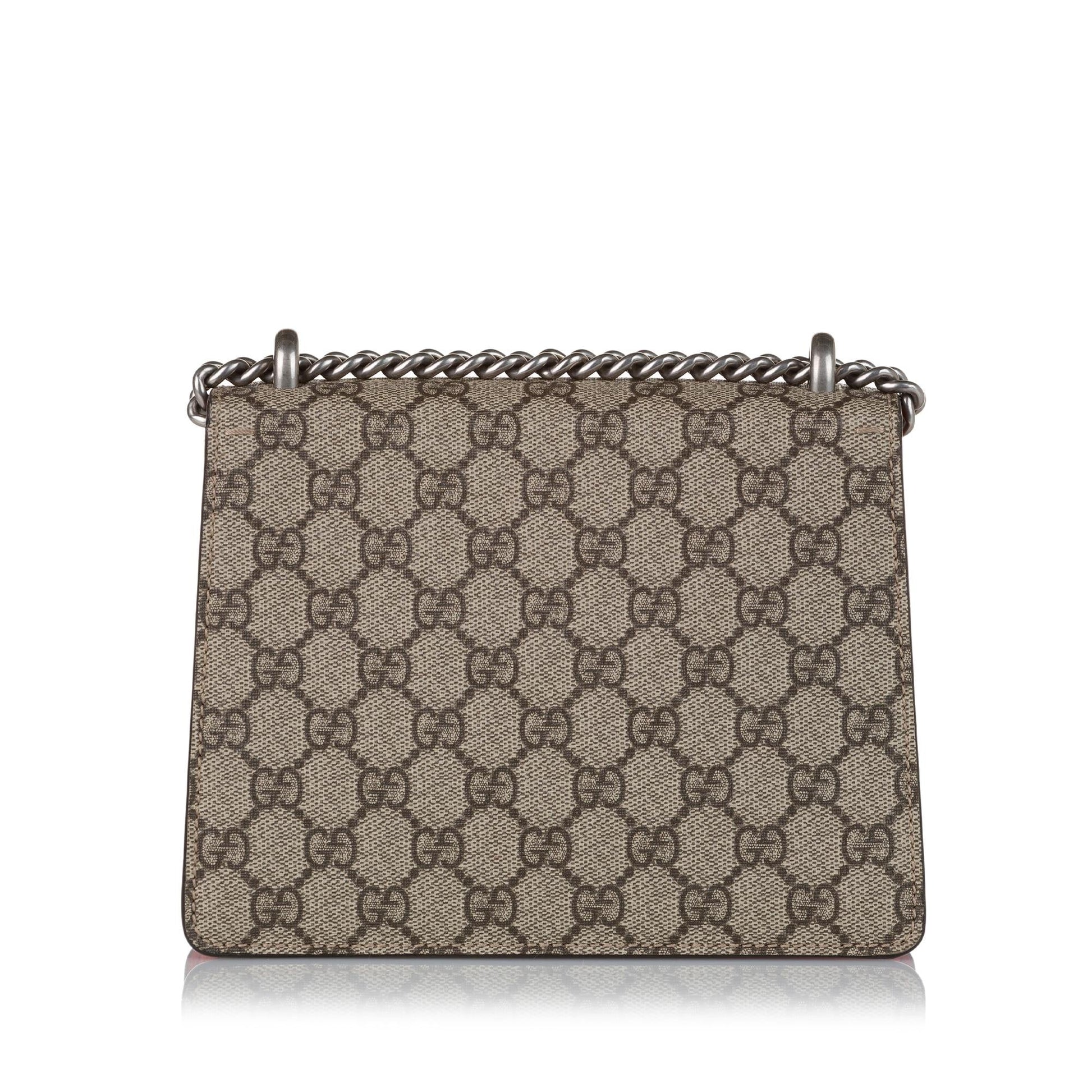 Gucci Dionysus GG Supreme SHG Canvas Brown Red Crossbody Bag
