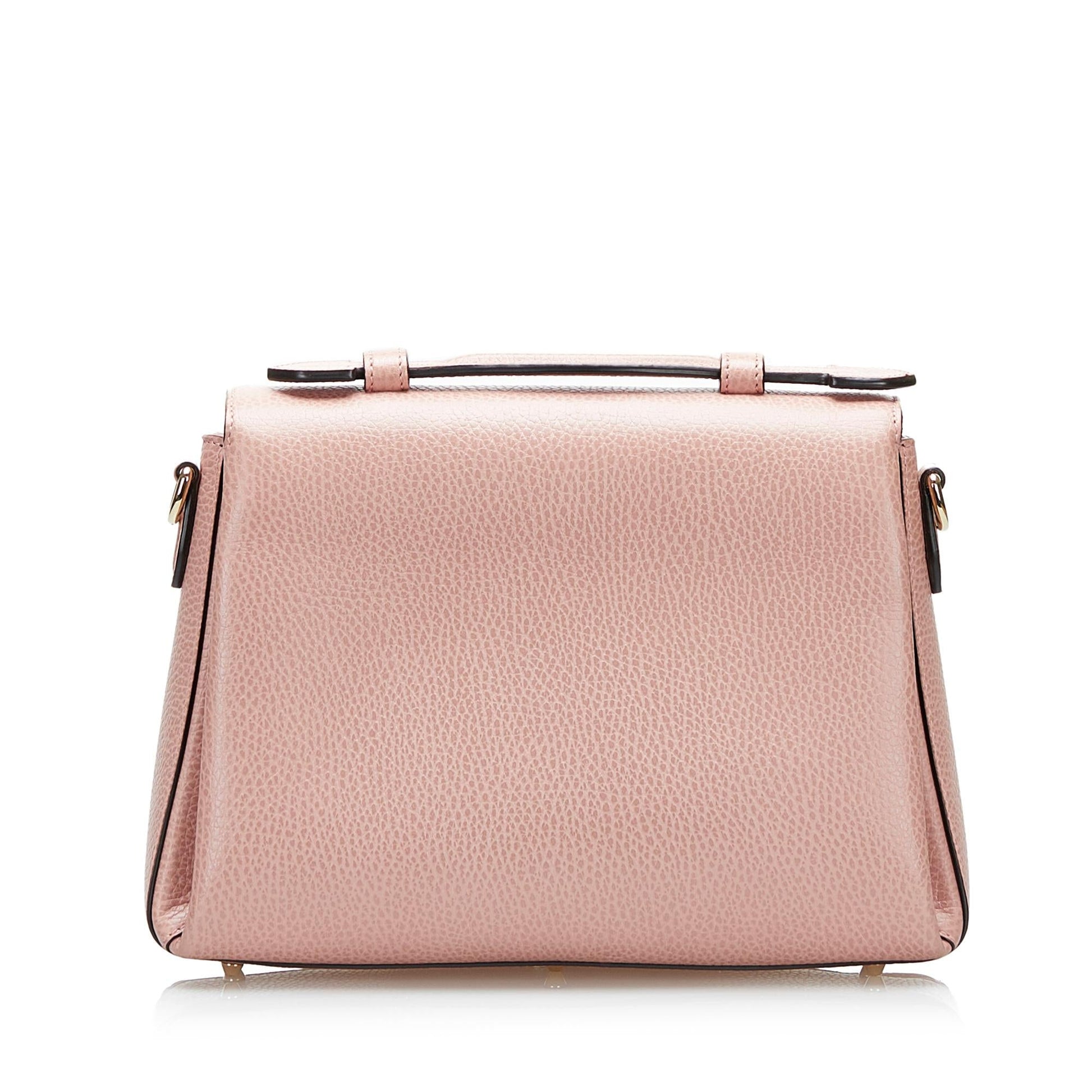 Gucci Dollar Interlocking G SHG-qAUwum Calf Pink Satchel Bag