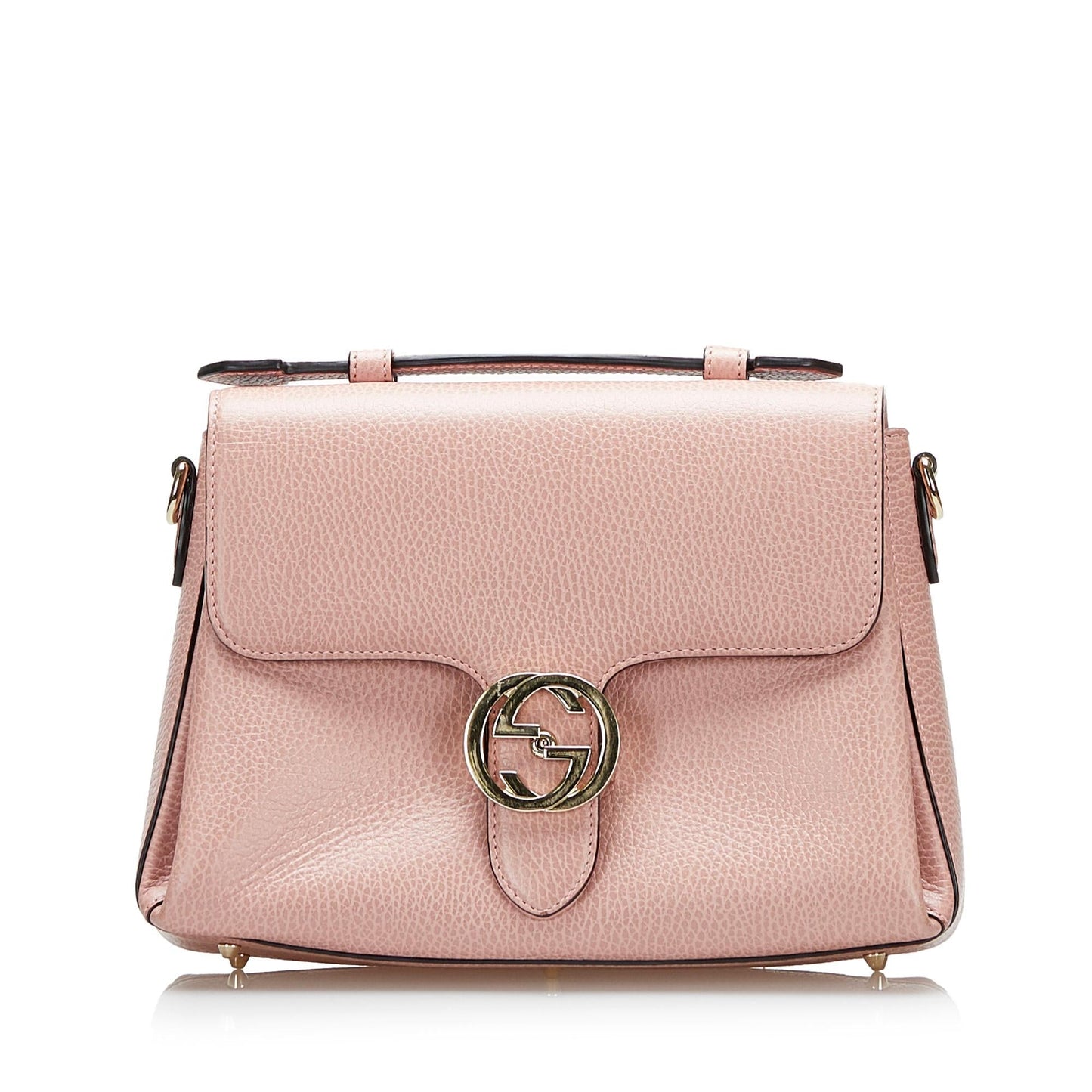 Gucci Dollar Interlocking G SHG-qAUwum Calf Pink Satchel Bag