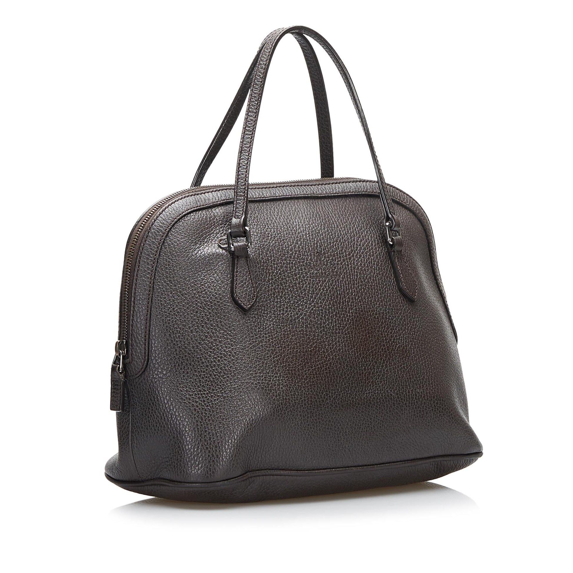 Gucci Dome SHG-oDStIP Calf Brown Satchel Bag