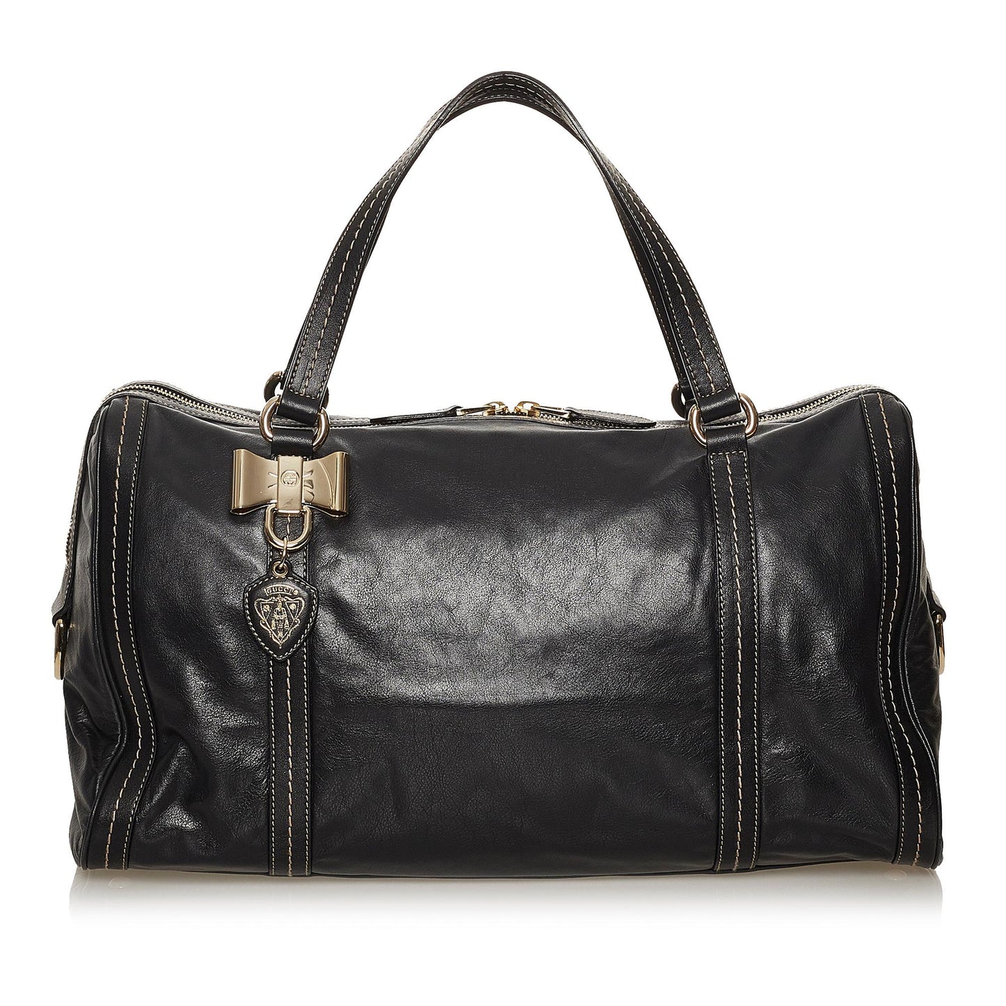 Gucci Duchessa Boston SHG-2FBg0A Leather Calf Black Satchel Bag