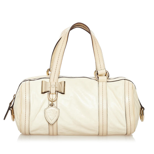 Gucci Duchessa SHG Leather Calf White Satchel Bag