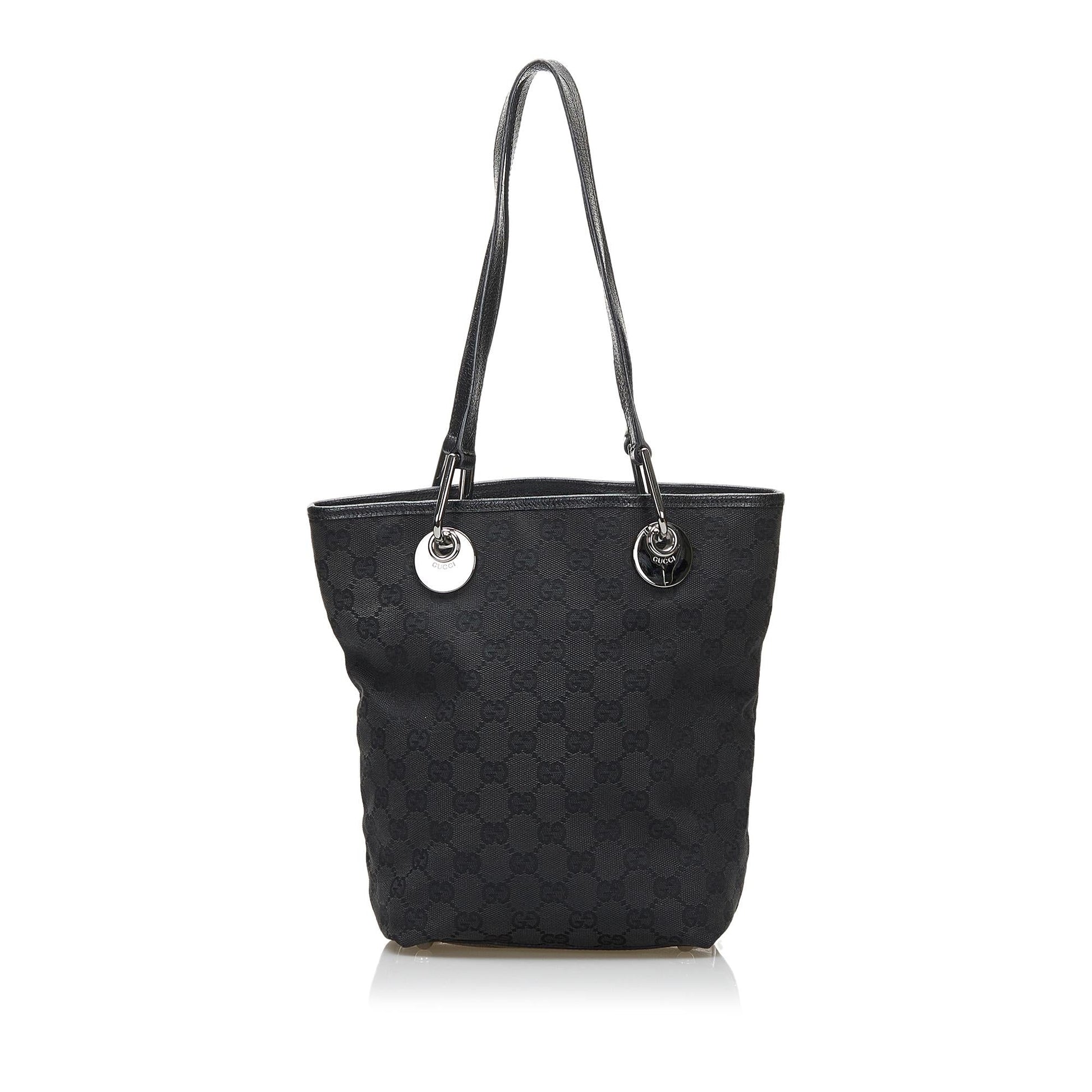 Gucci Eclipse GG SHG Canvas Black Tote Bag
