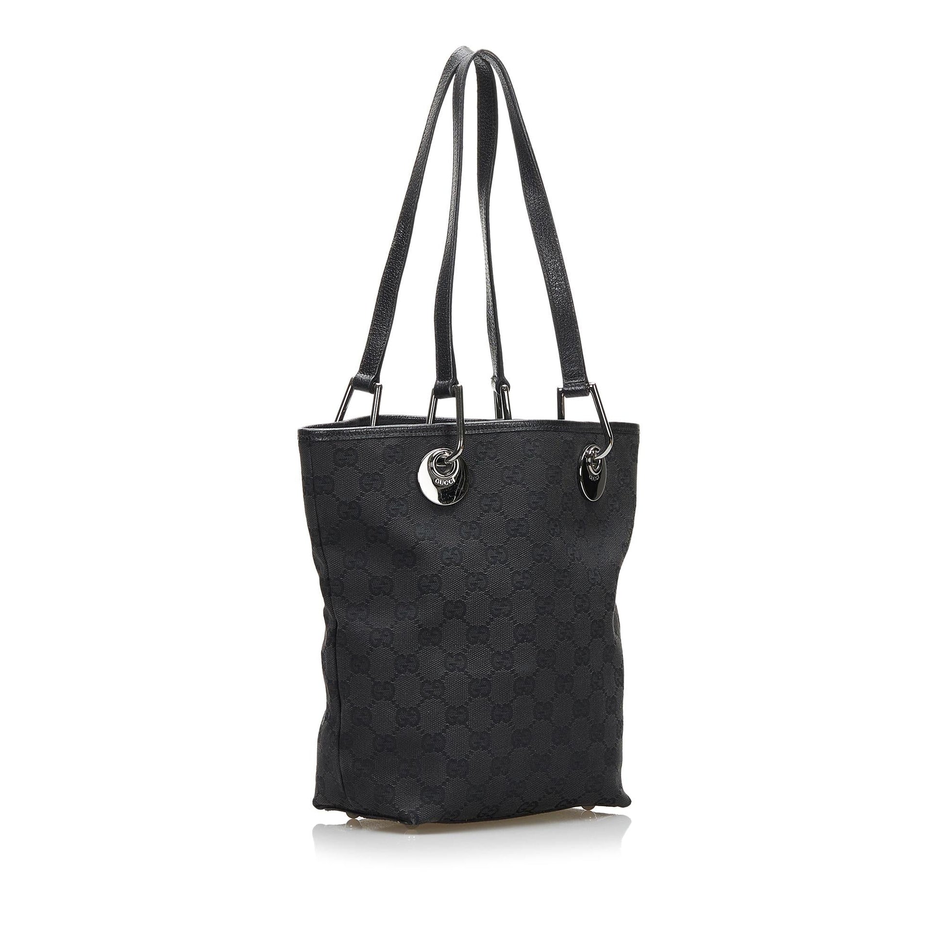Gucci Eclipse GG SHG Canvas Black Tote Bag