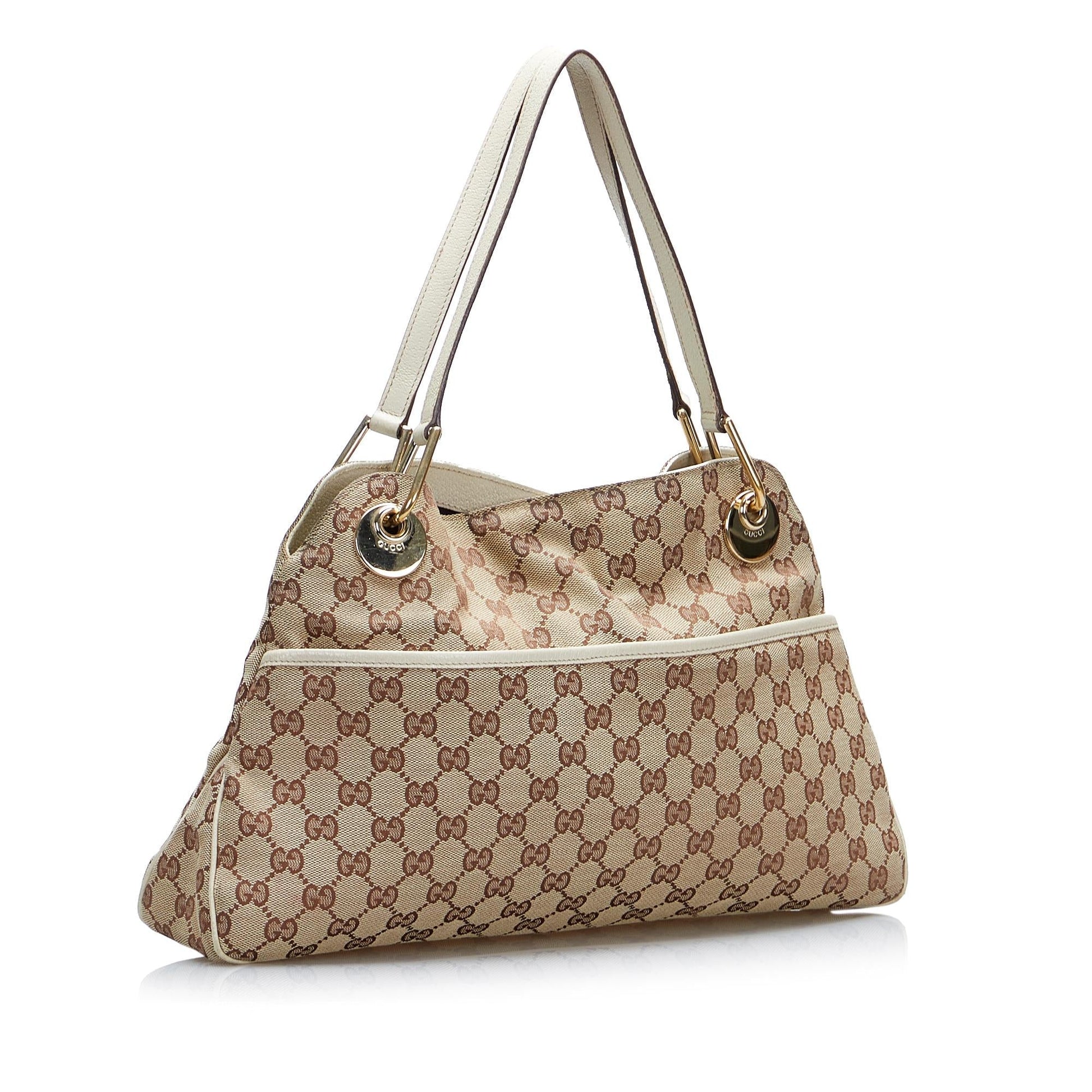 Gucci Eclipse GG SHG-BXqPyQ Canvas Brown Shoulder Bag
