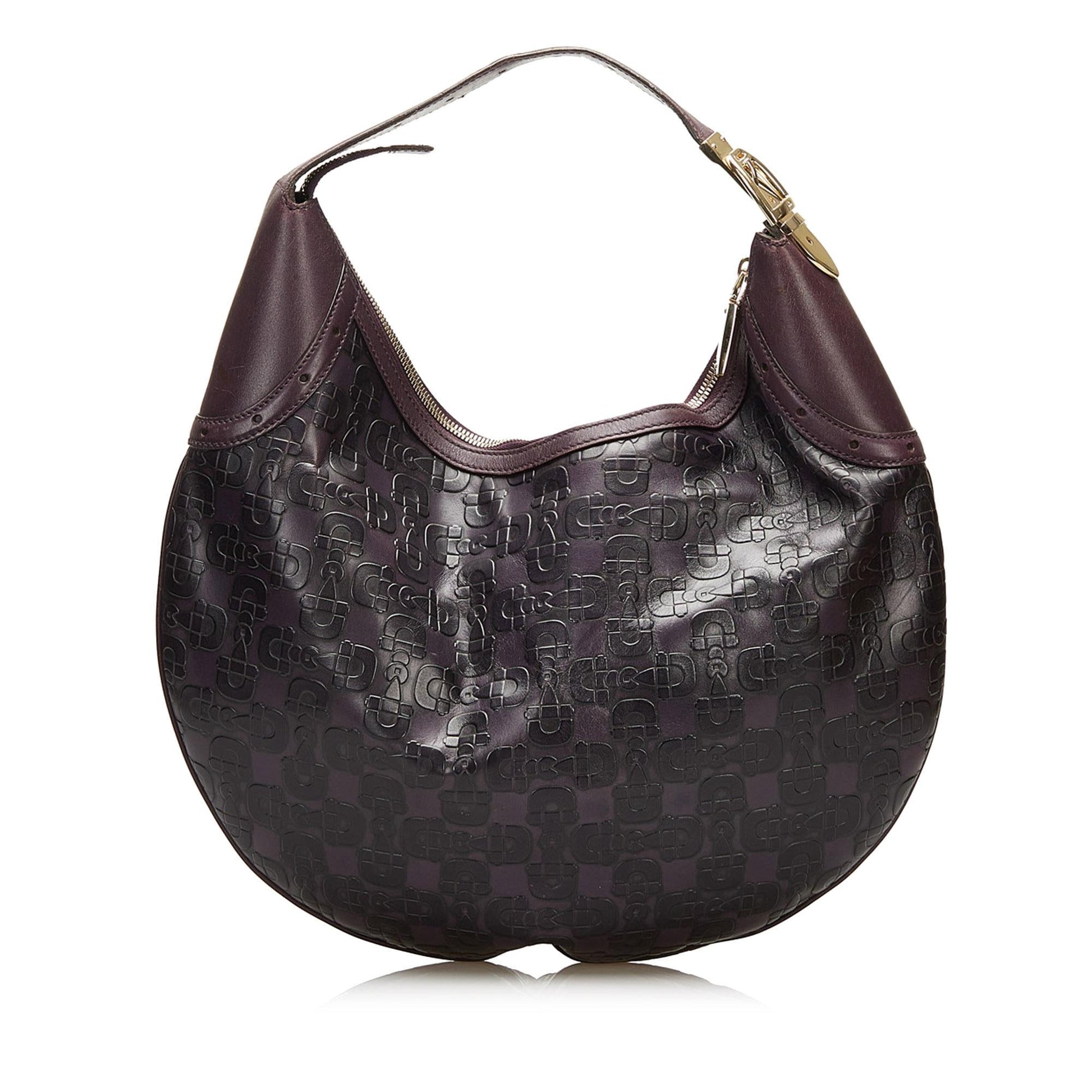 Gucci Embossed Horsebit Glam SHG Calf Shoulder Bag