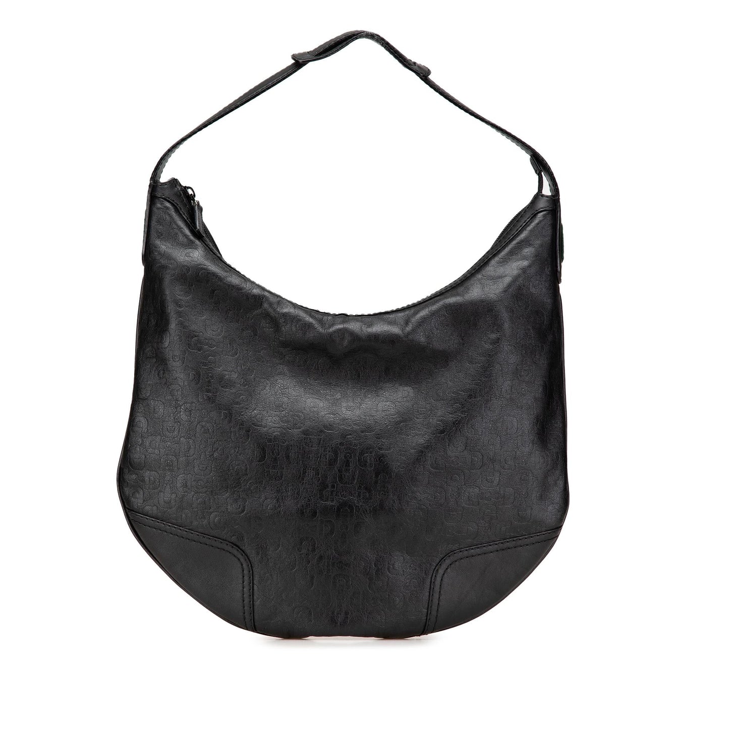Gucci Embossed Horsebit Princy Leather Calf Black Shoulder Bag