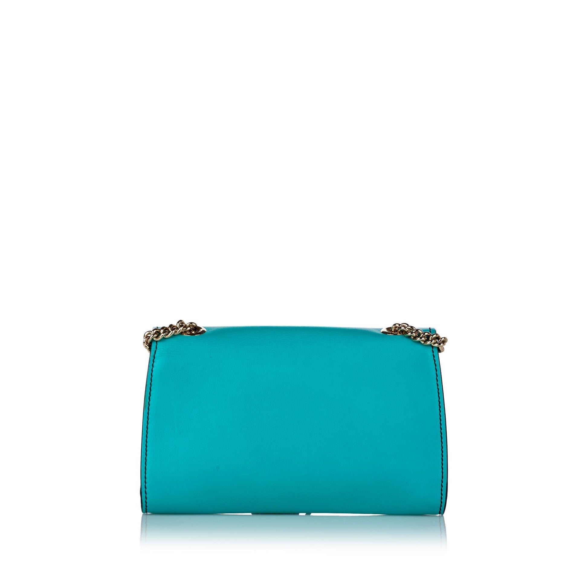 Gucci Emily SHG Leather Calf Blue Crossbody Bag