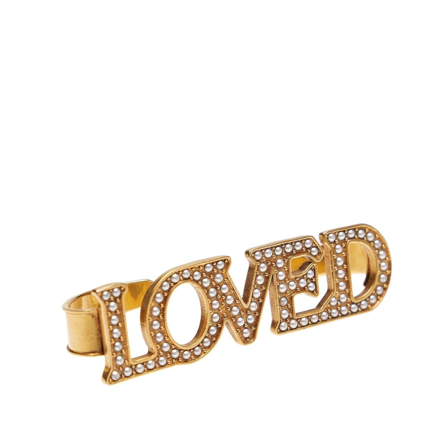 Gucci Faux Pearl LOVED Cuff Bracelet (SHG-30729)