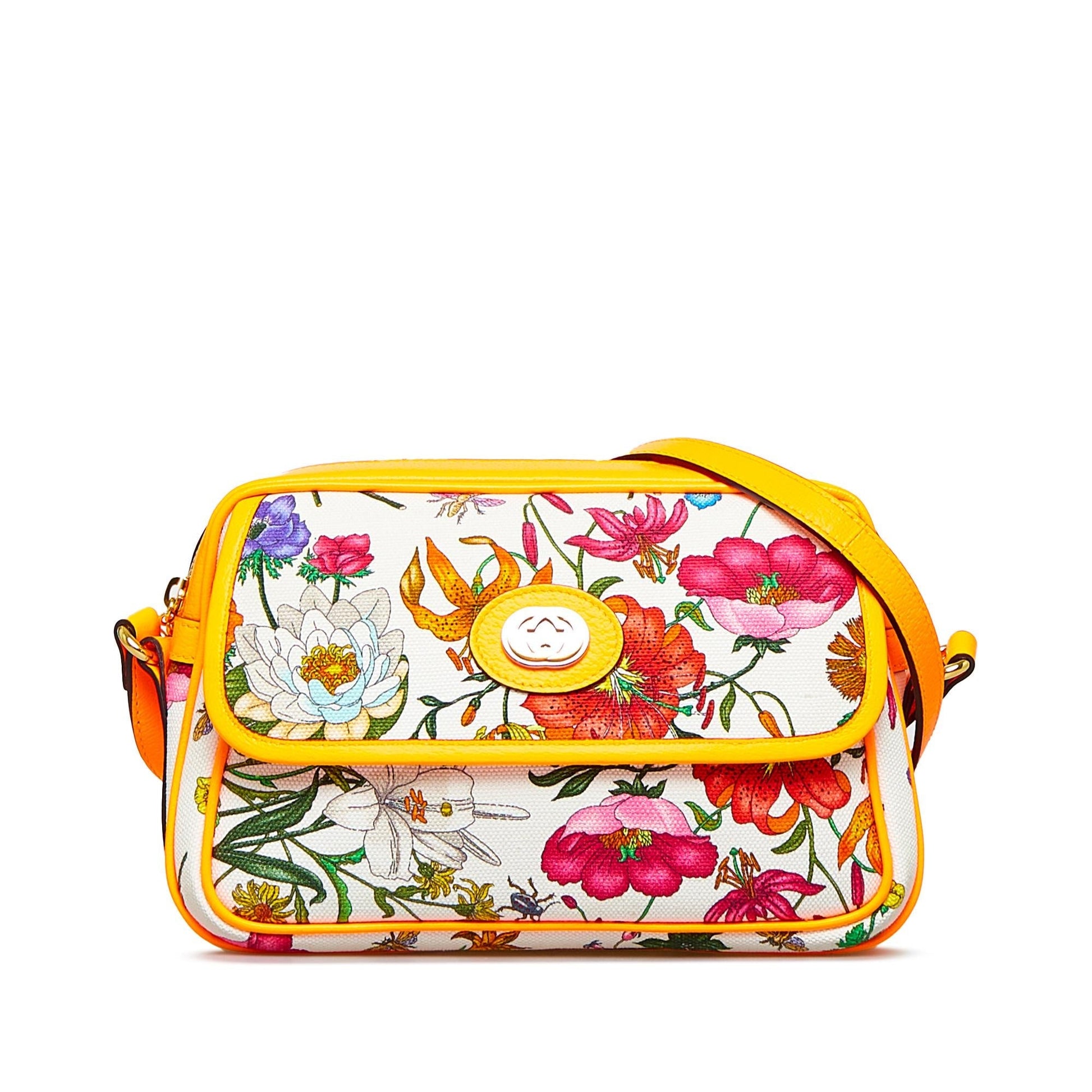 Gucci Flora SHG-ANTMCd Canvas Crossbody Bag
