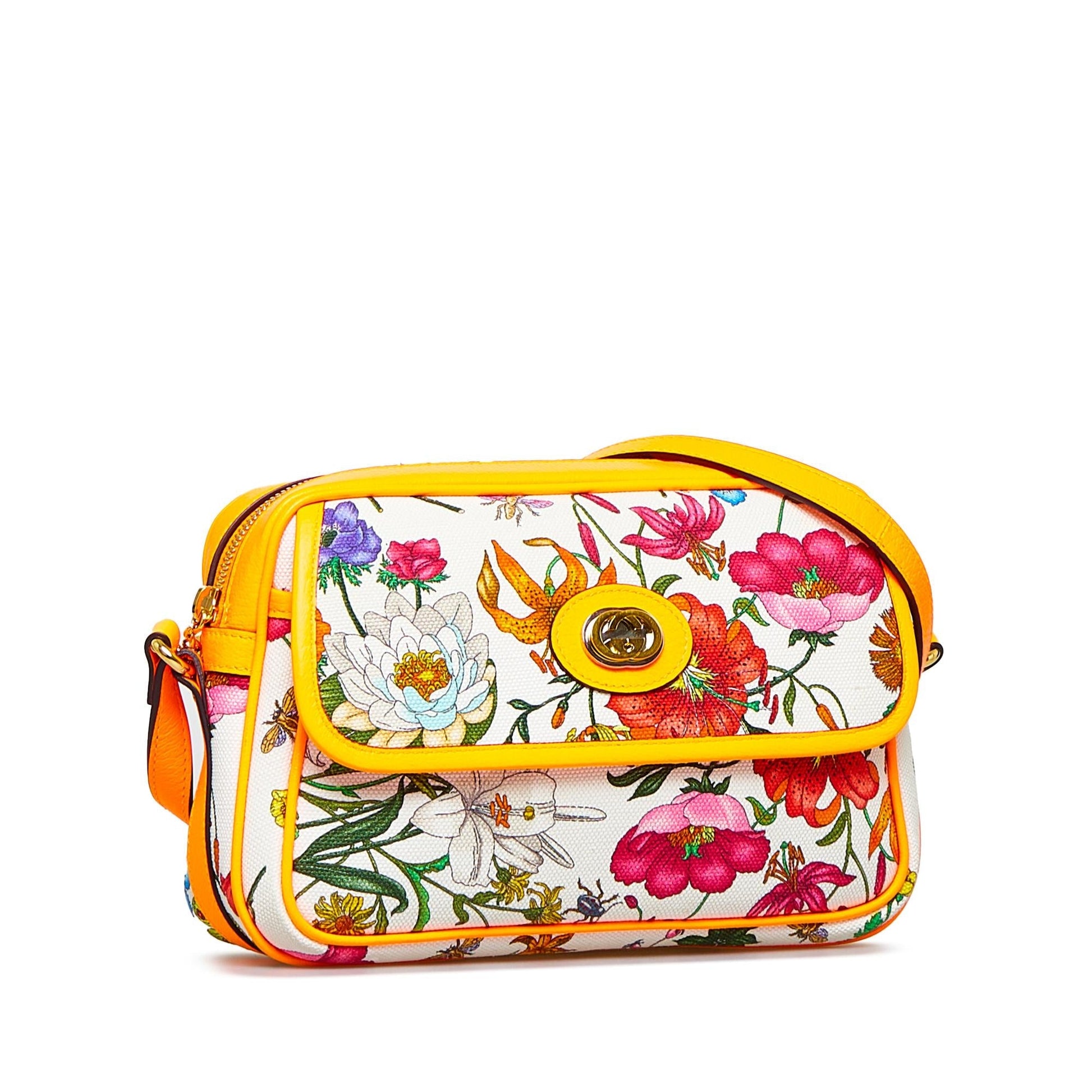 Gucci Flora SHG-ANTMCd Canvas Crossbody Bag