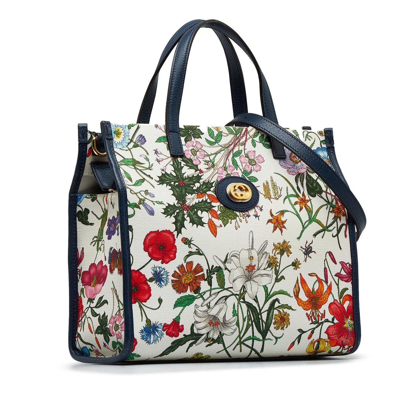 Gucci Flora SHG-yUdt9a Canvas White Satchel Bag