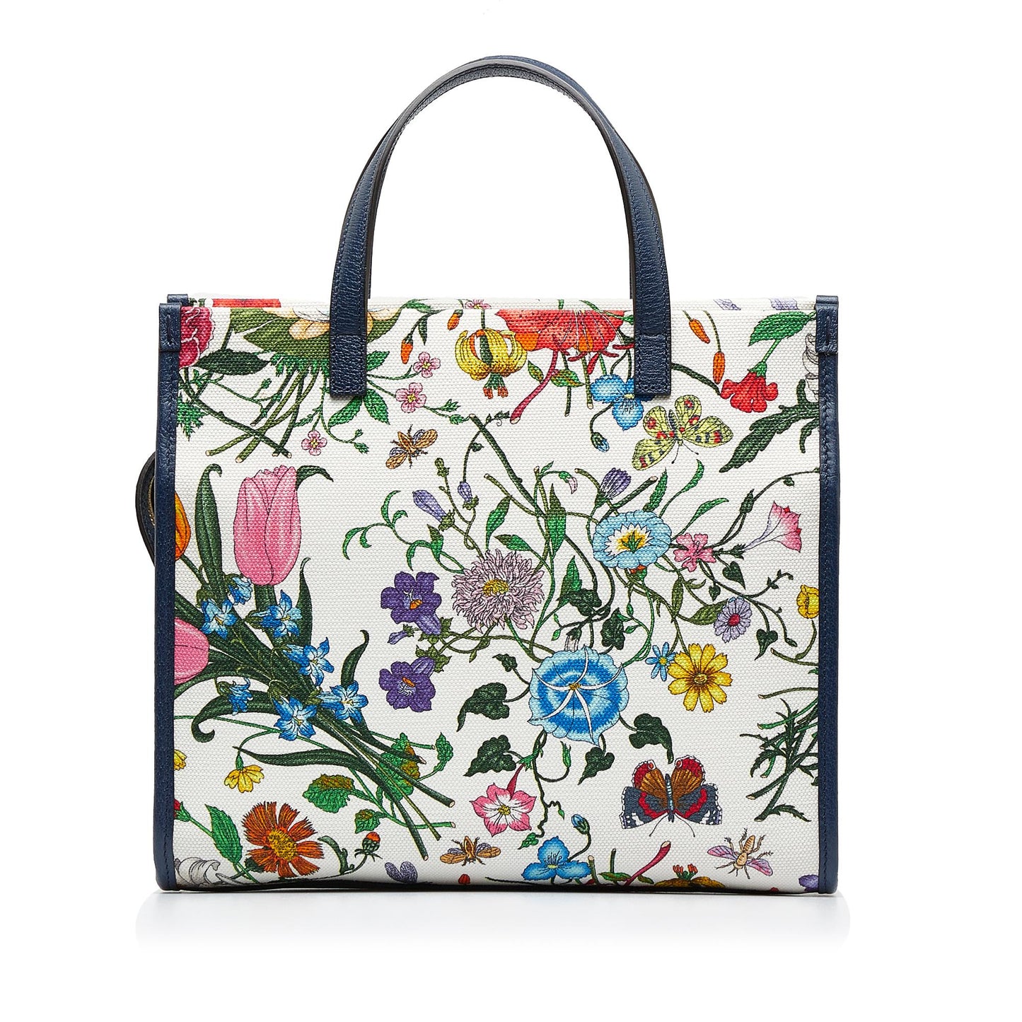 Gucci Flora SHG-yT6FY6 Canvas Calf White Satchel Bag