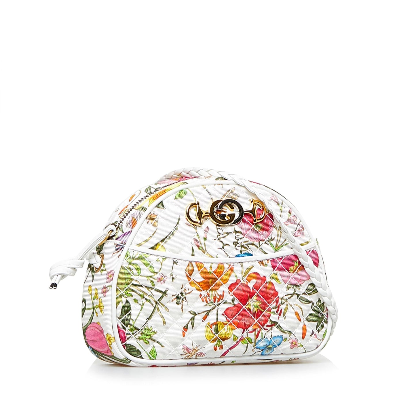 Gucci Flora Trapuntata SHG-jDooXz Canvas Mini Crossbody Bag