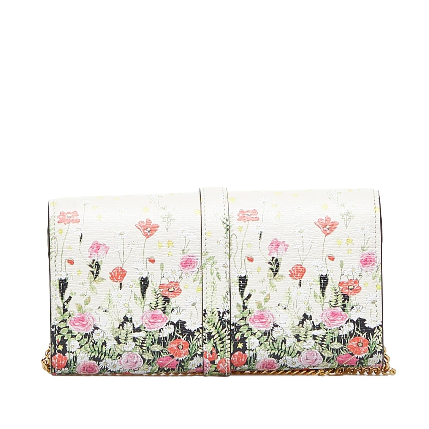 Gucci Floral Jackie Wallet on SHG-GHeOz2 Canvas White Chain Crossbody Bag