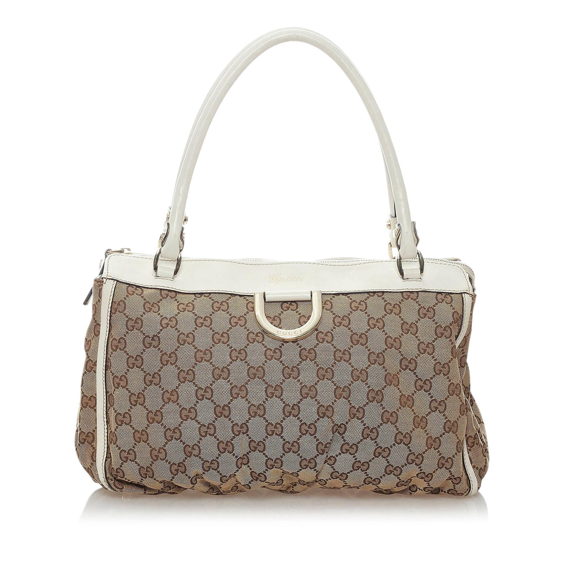 Gucci GG Abbey D-Ring Canvas Shoulder Bag (SHG-32453)