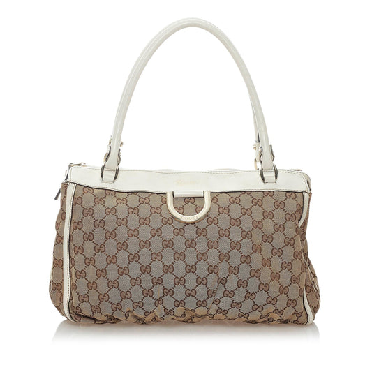 Gucci GG Abbey D-Ring Canvas Shoulder Bag (SHG-32453)