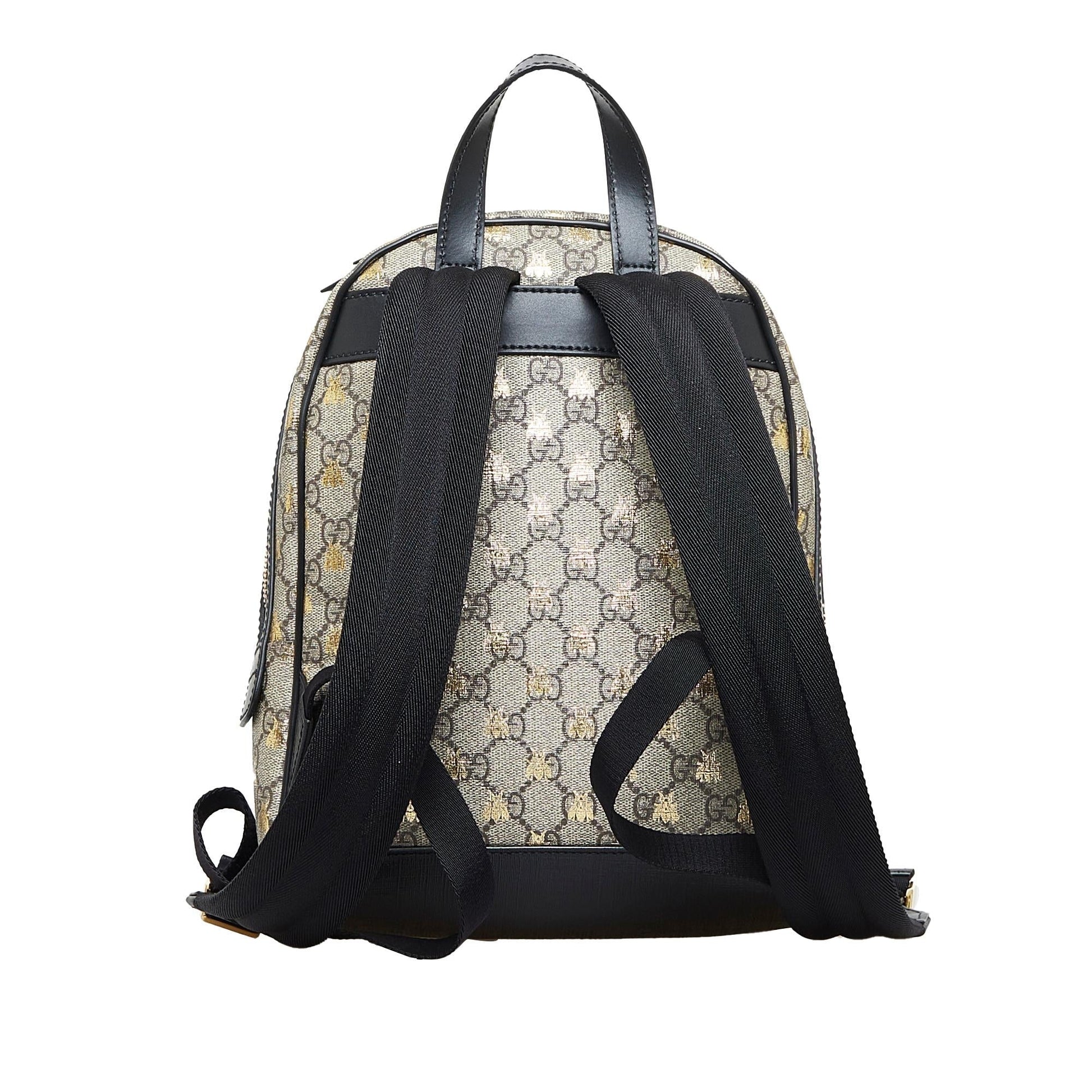 Gucci GG Bees Backpack SHG-kTfhnI Canvas Brown